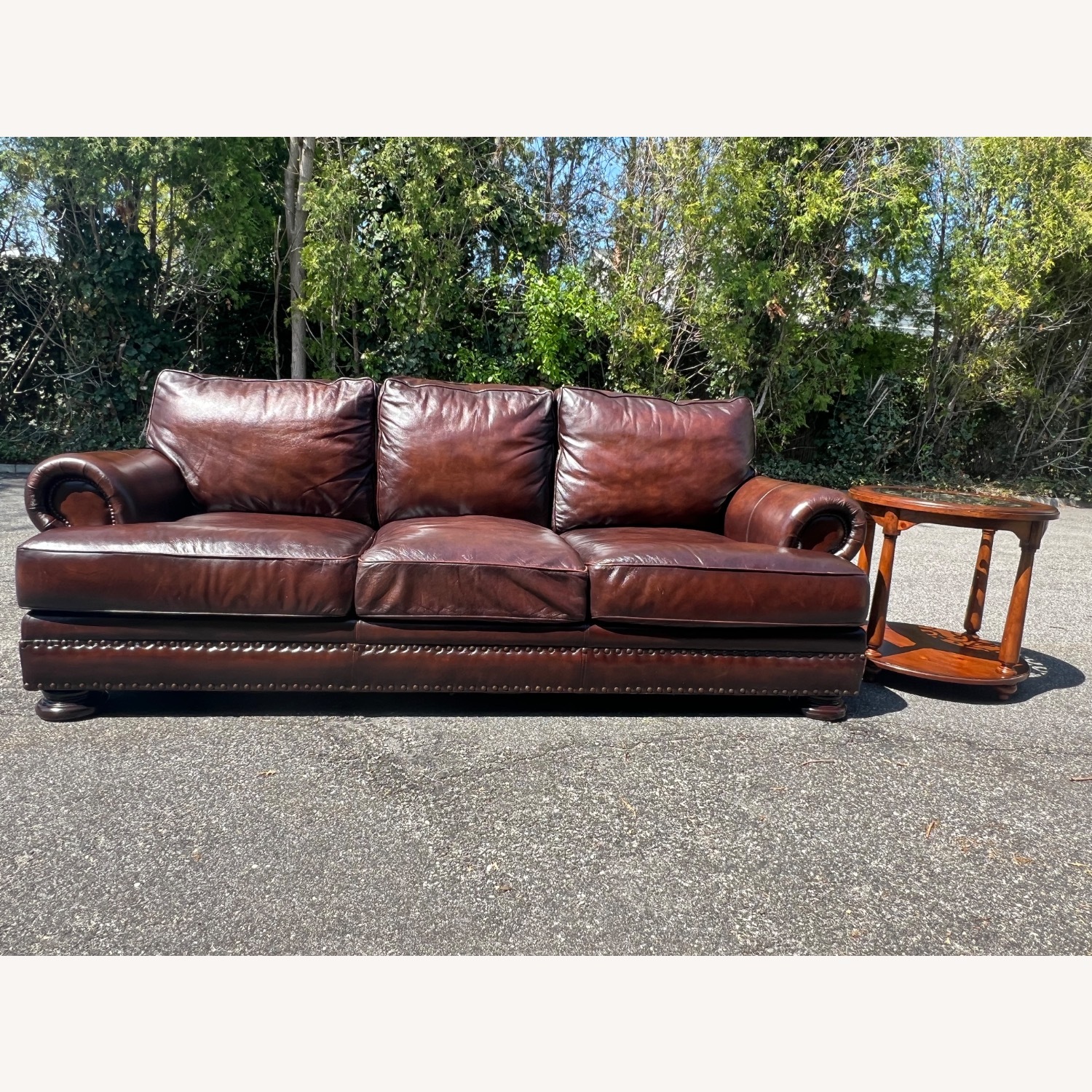  Bernhardt Foster Leather Sofa - image-3