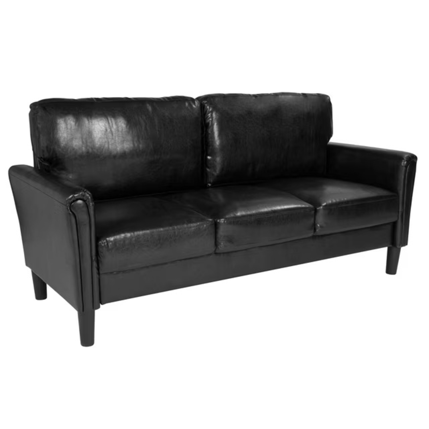 Walmart Black 3 piece Sofa - image-0