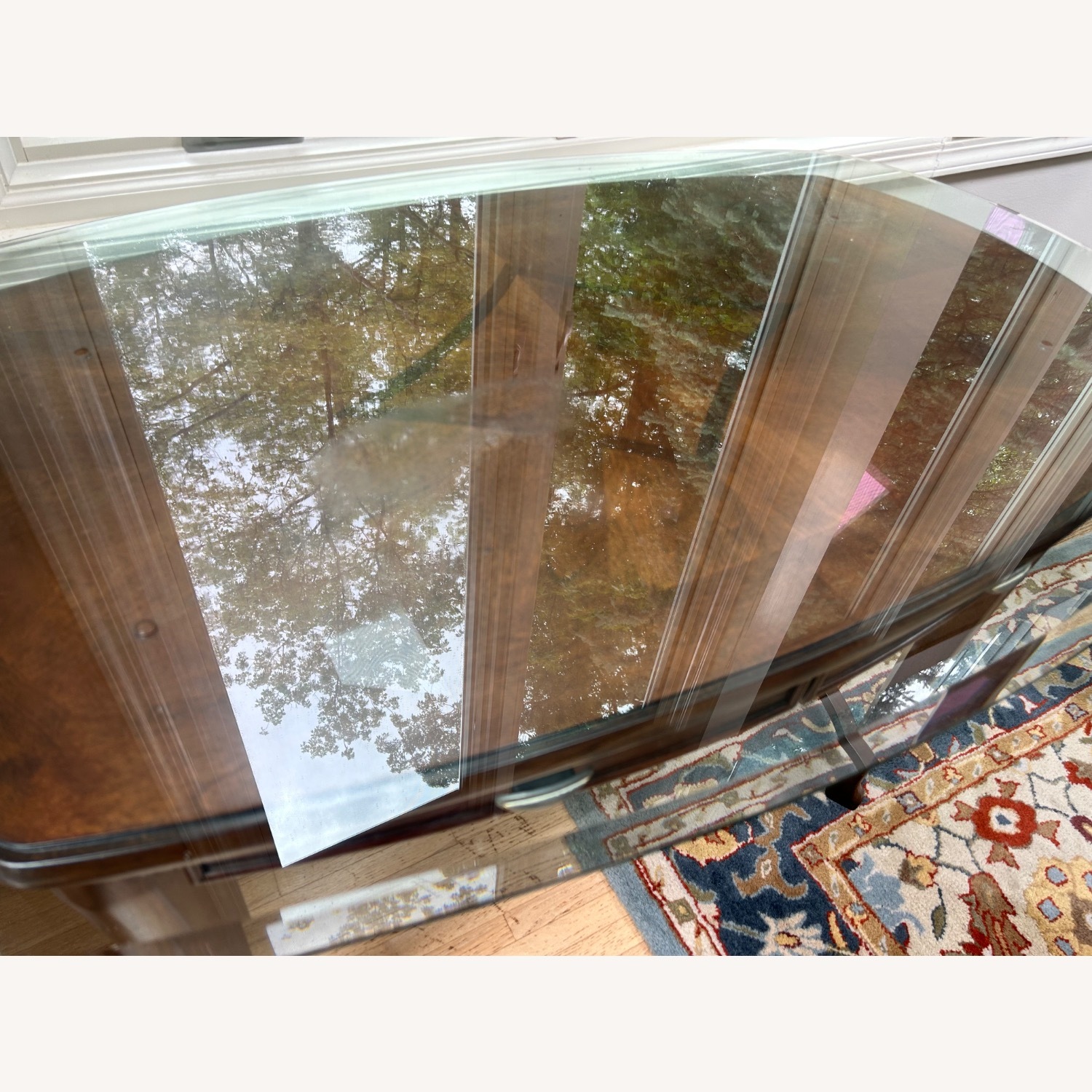 Mid Century Dark Brown Wooden Work Table - image-3