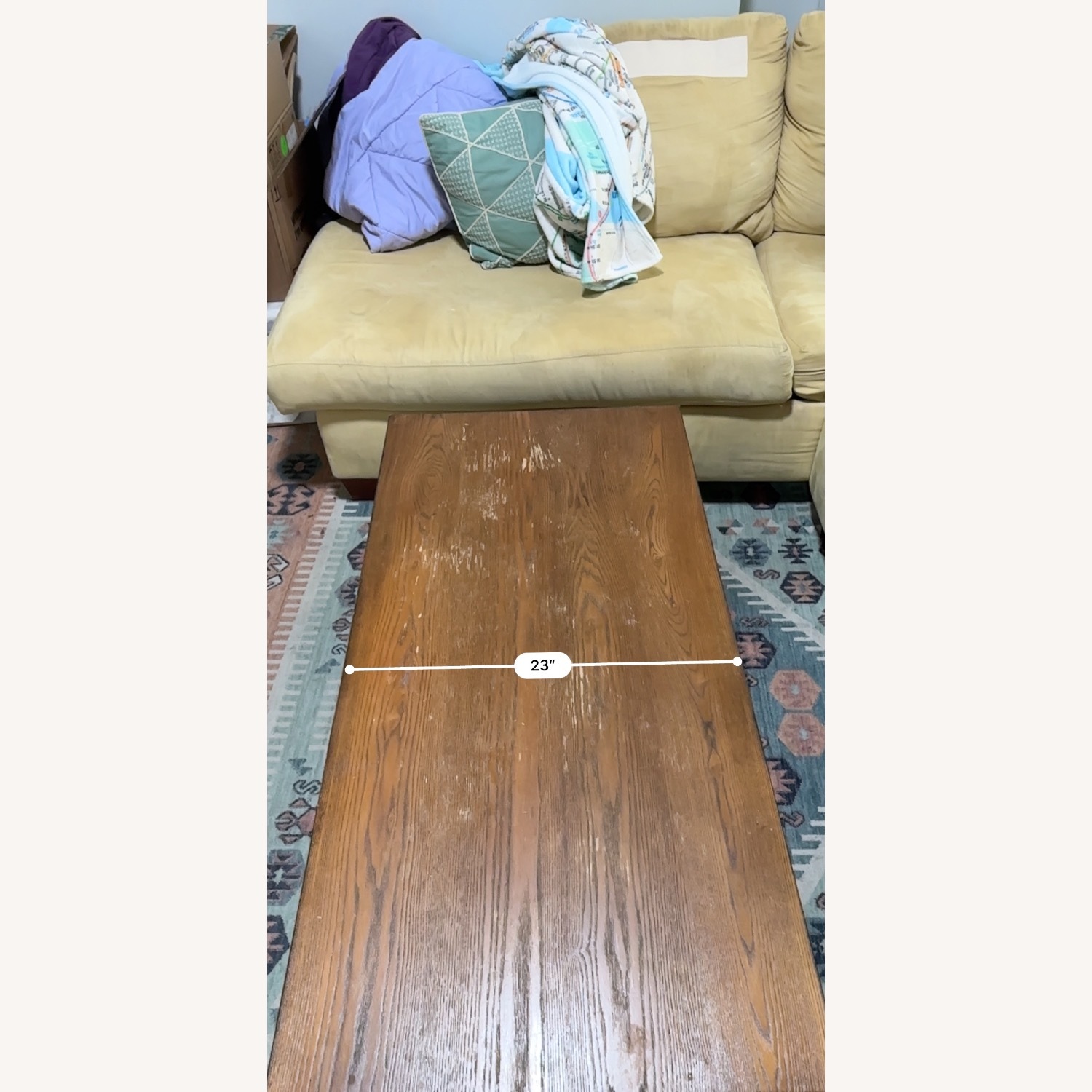 Vintage Movable Wood Coffee Table  - image-2