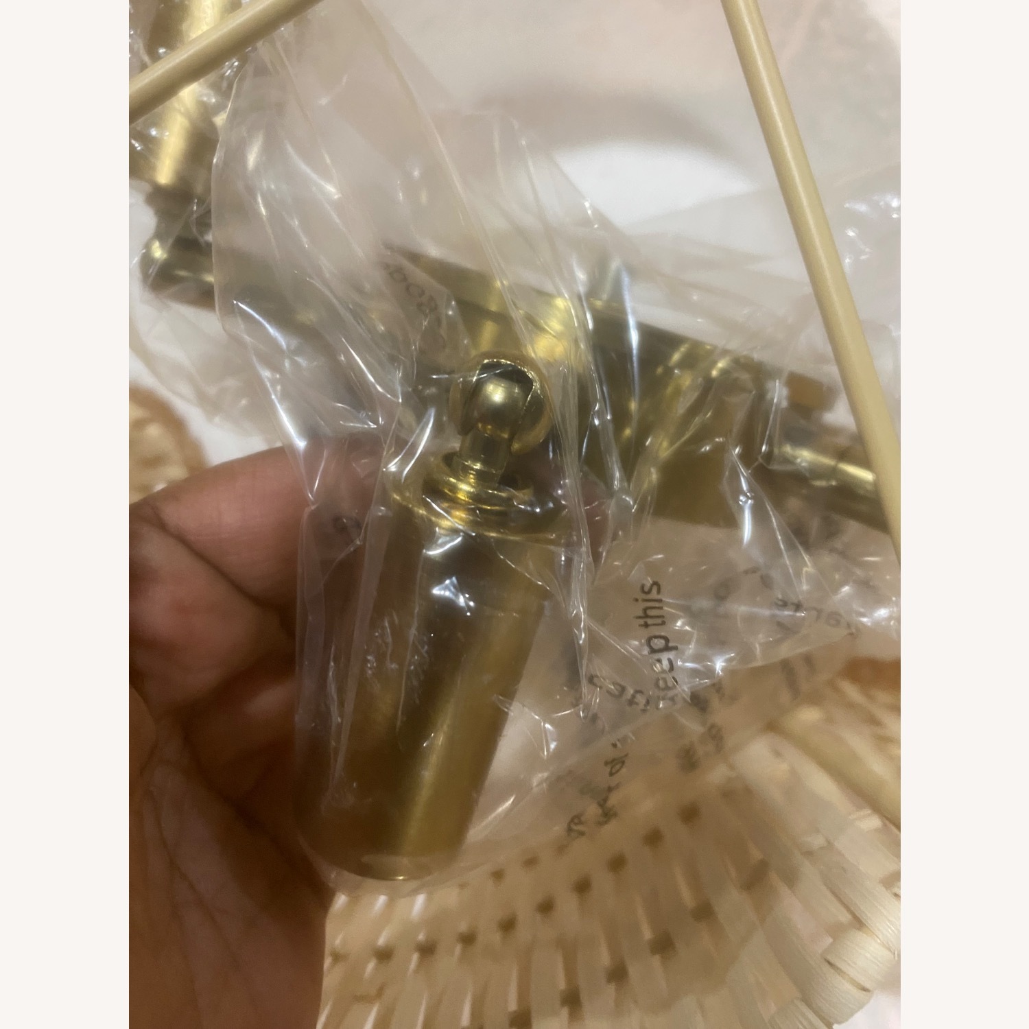 24" 6-light Natural Rattan Chandelier - image-4