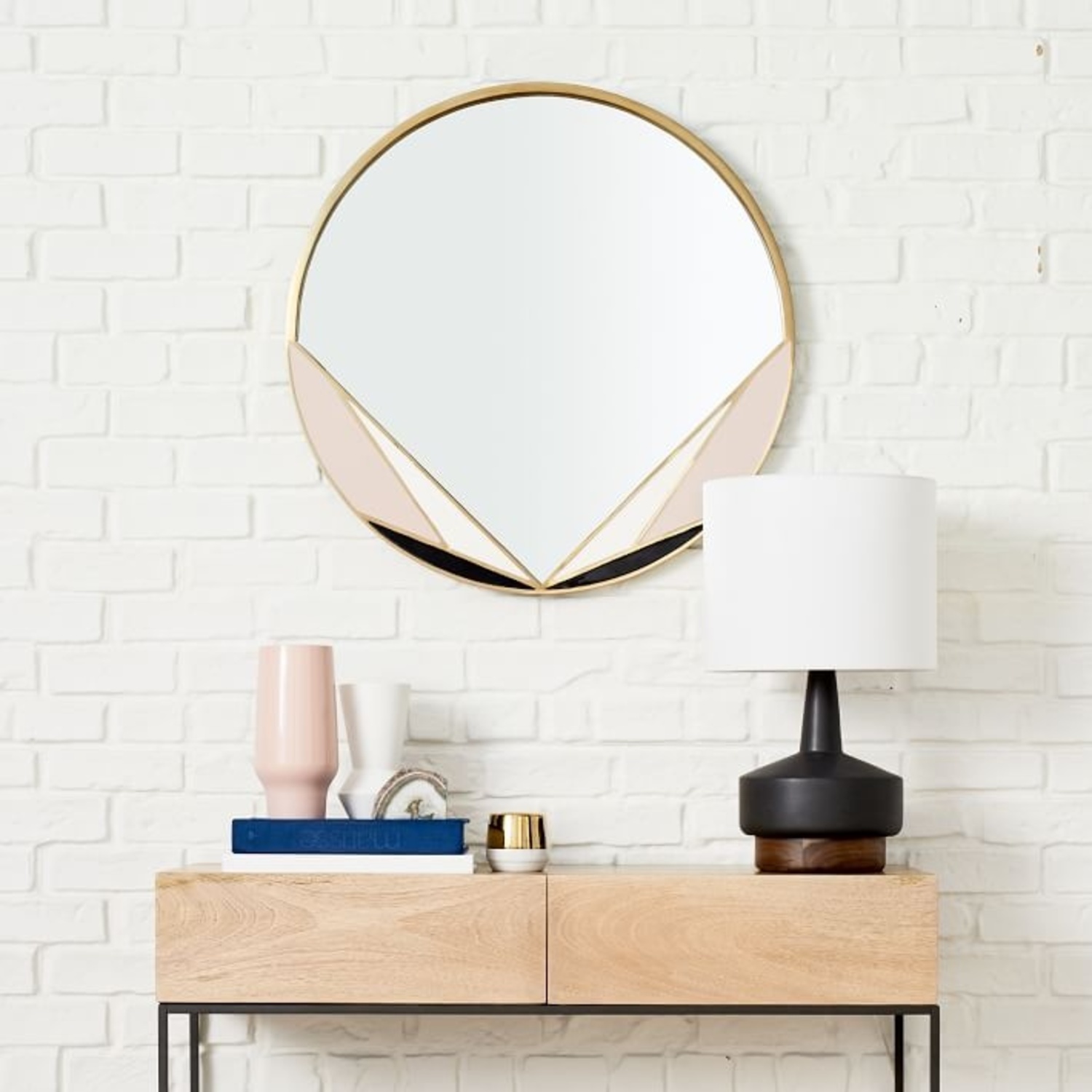 West Elm Art Deco Wall Mirror - image-4