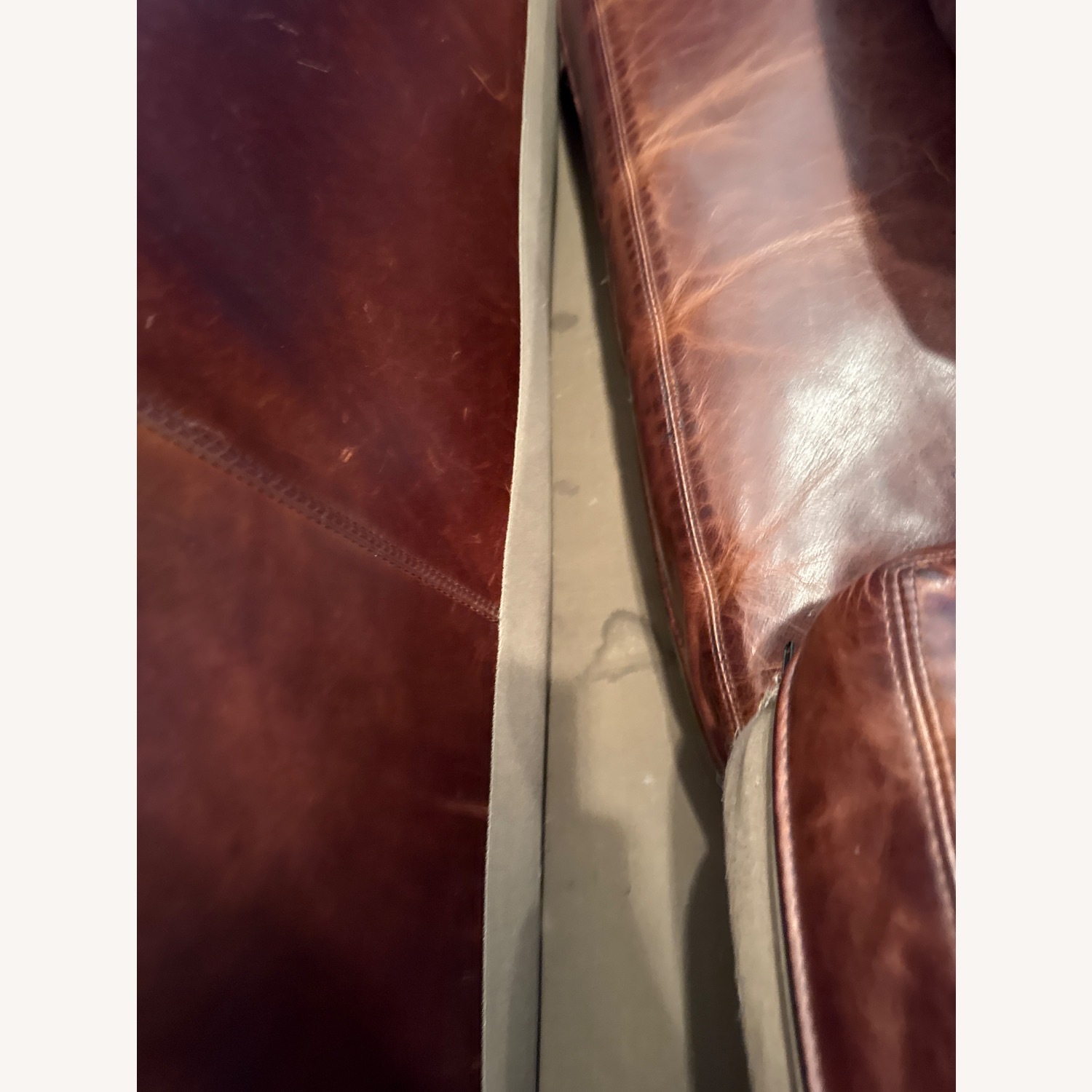 Restoration Hardware Leather Maxwell Sofa - image-12