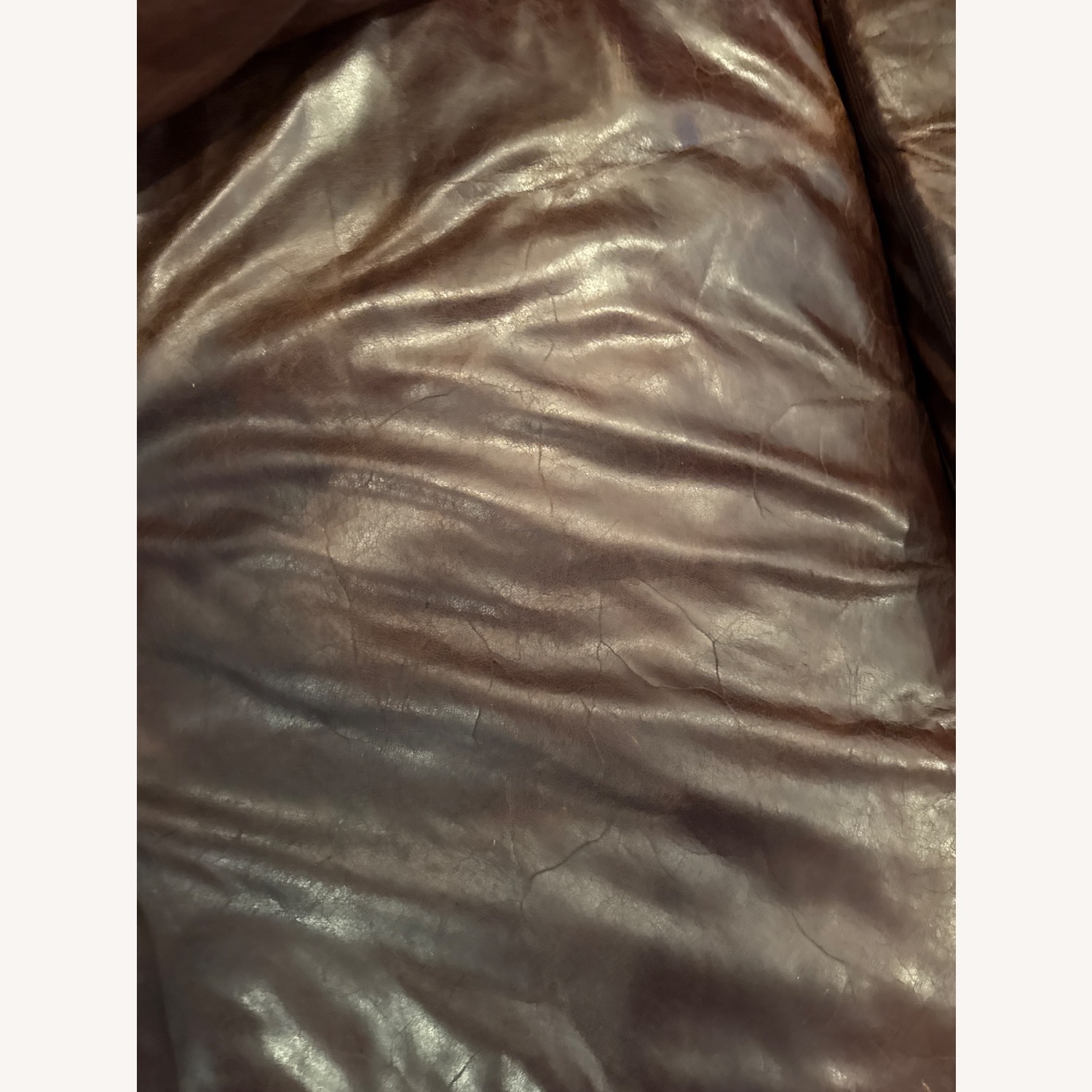 Restoration Hardware Leather Maxwell Sofa - image-6