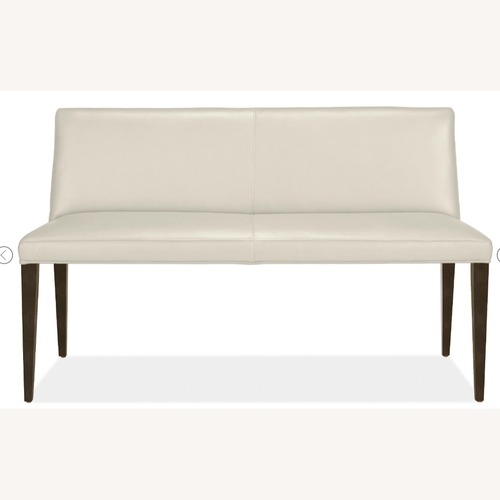 Used Room & Board White Ava Leather Bench for sale on AptDeco
