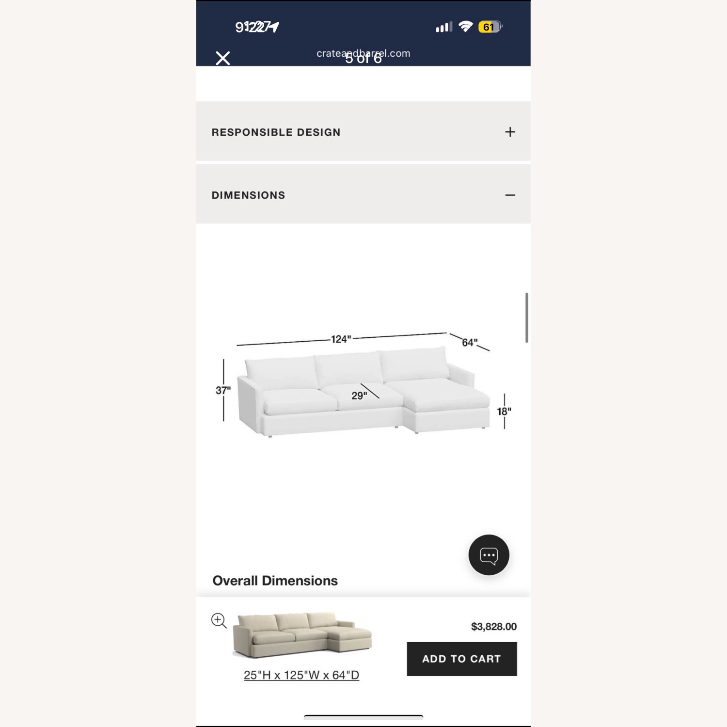Crate & Barrel Lounge Sectional - image-4
