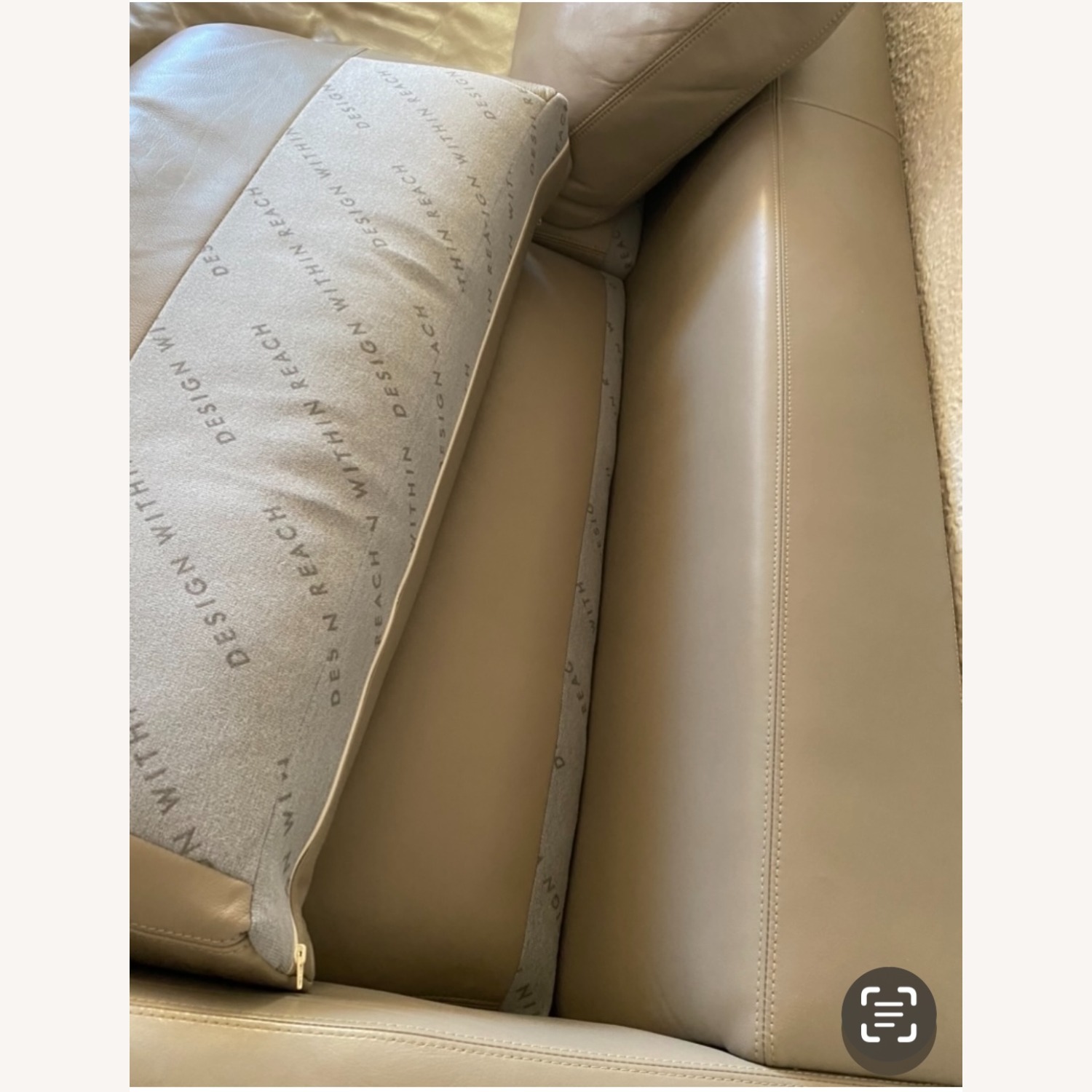 DWR Reid Sofa Italian Leather (Taupe) - image-3