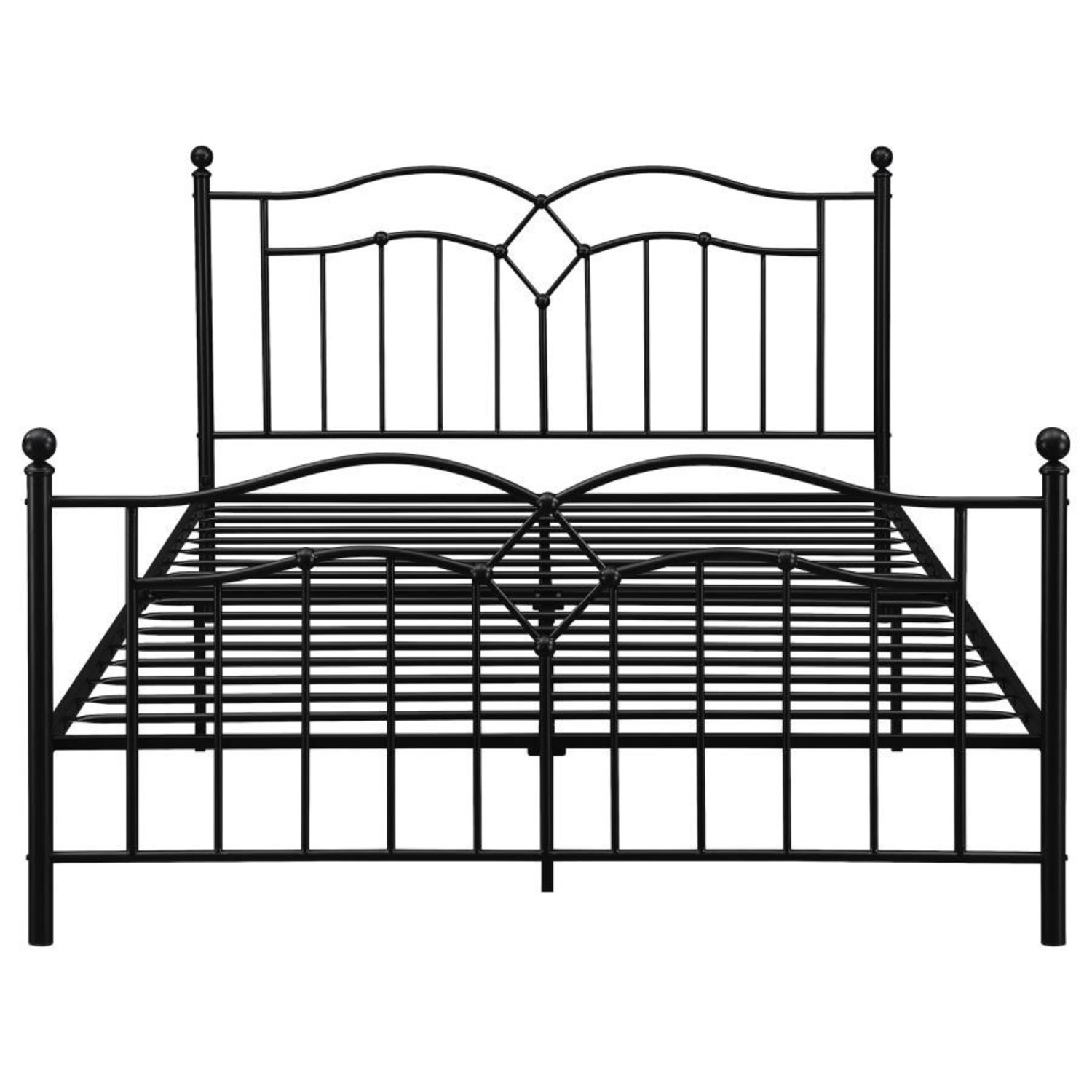 Walmart Queen Bed In Black Metal With Design - image-6