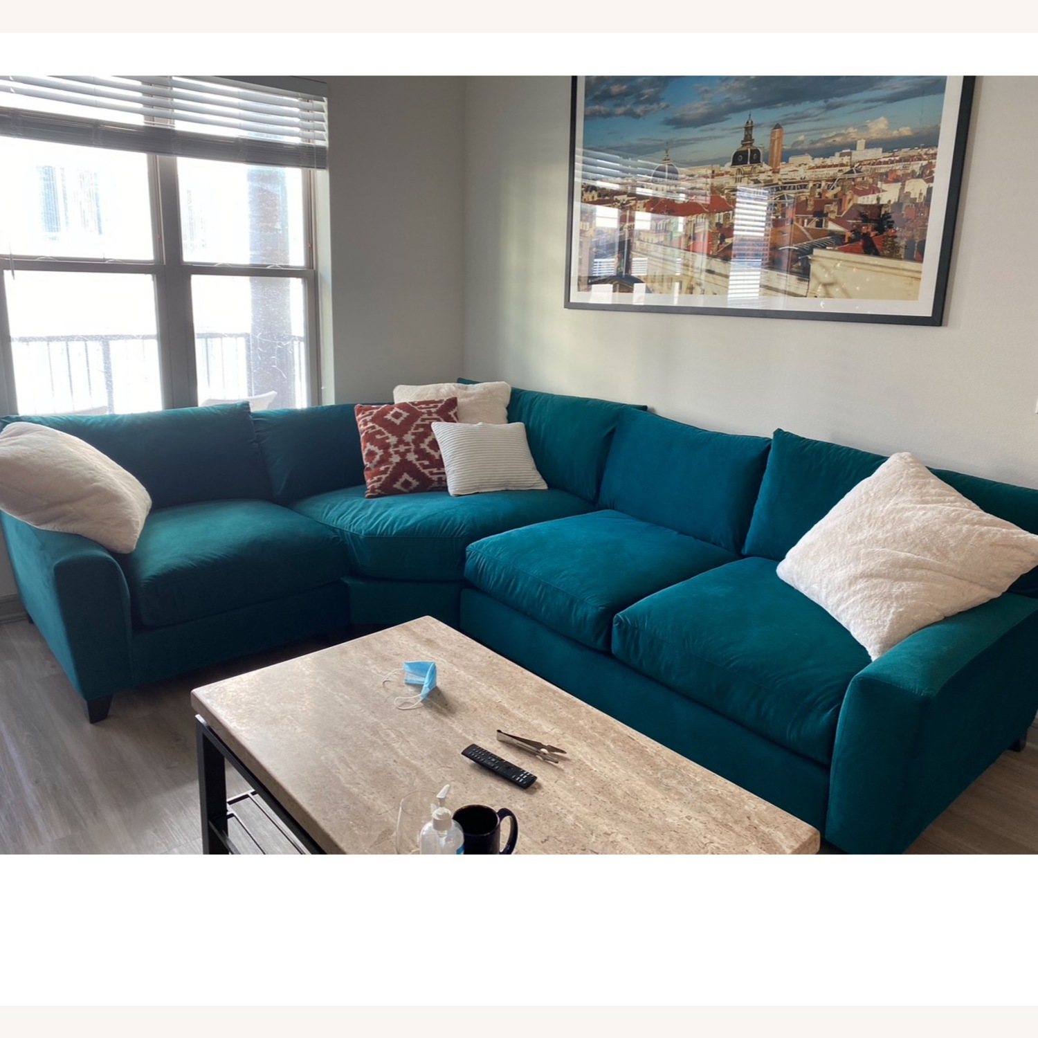 Jonathan Louis Harris Green Sectional - image-6