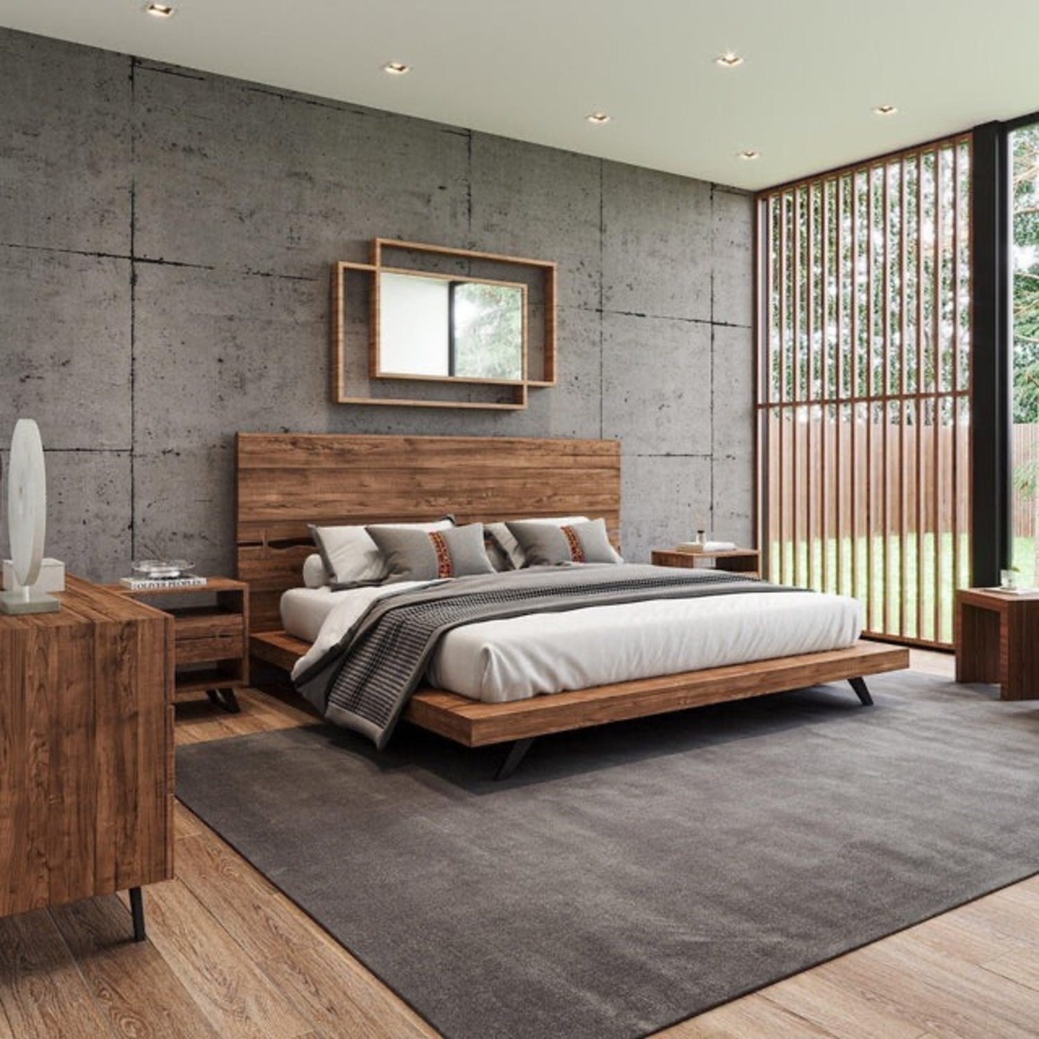 Modani Wood King Bed - image-1