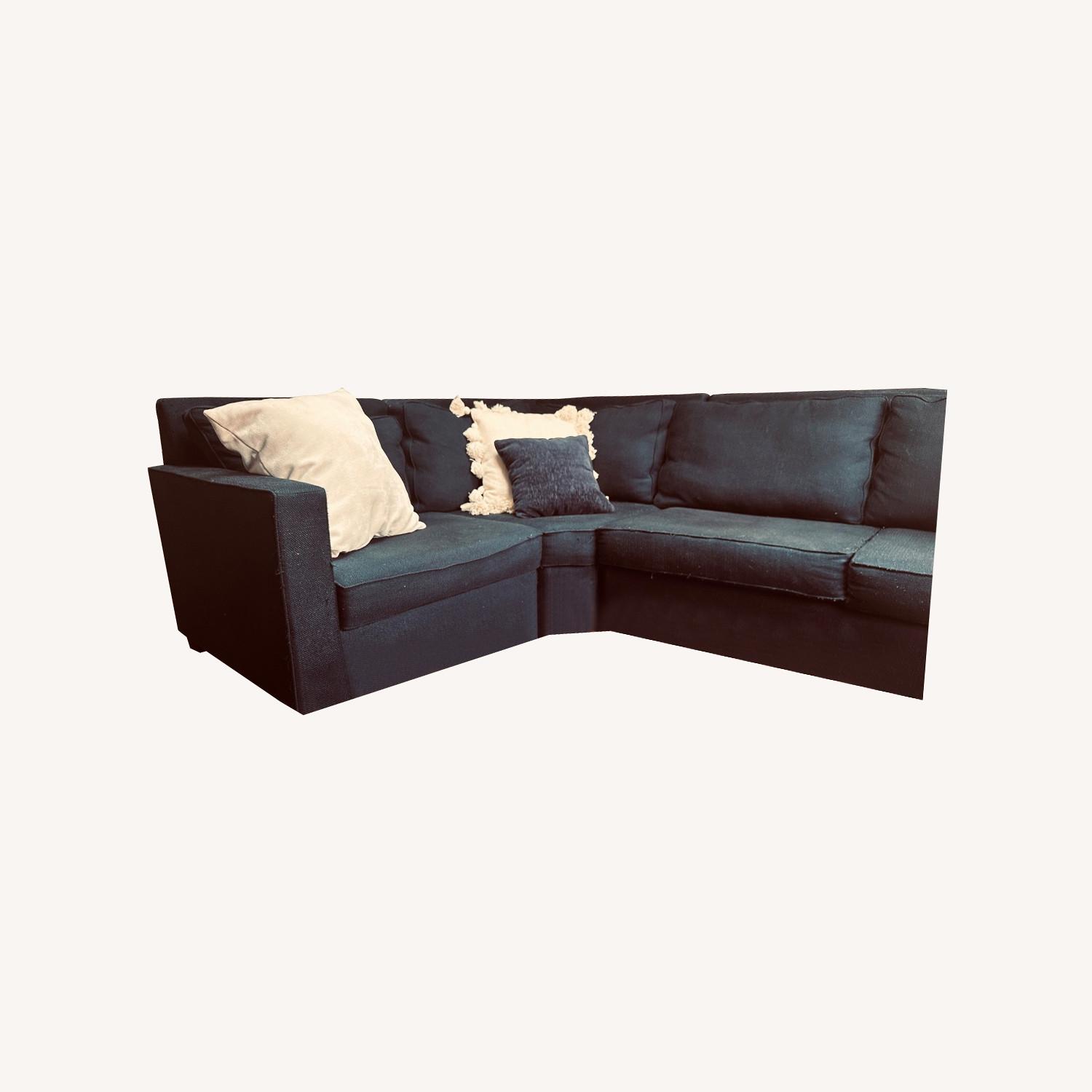 West Elm Blue Sectional - image-0