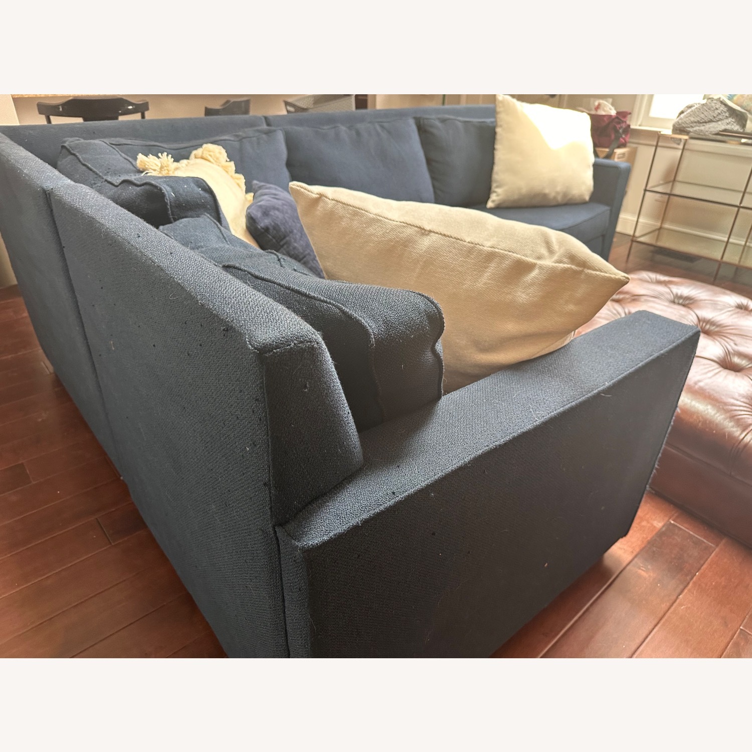 West Elm Blue Sectional - image-2