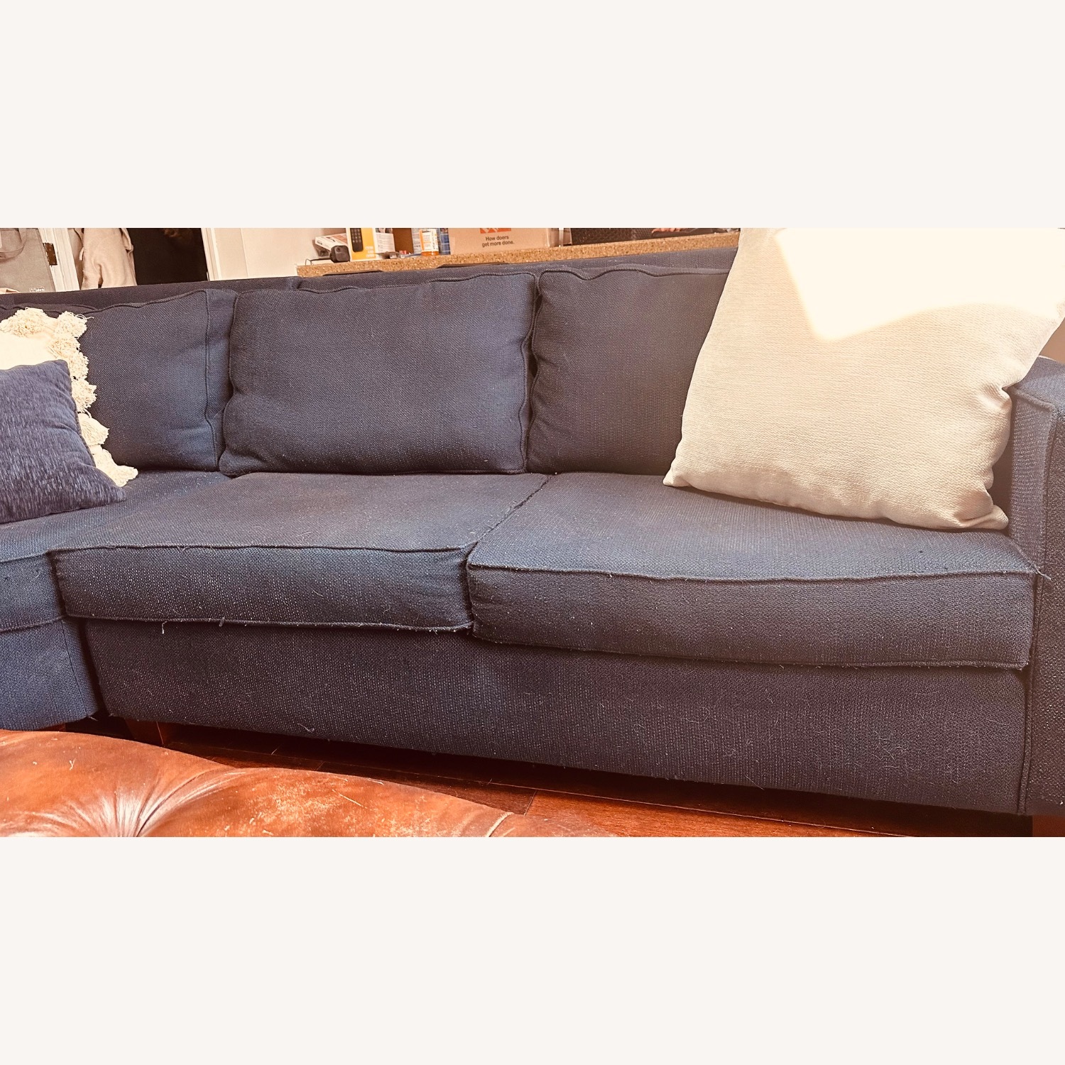 West Elm Blue Sectional - image-6