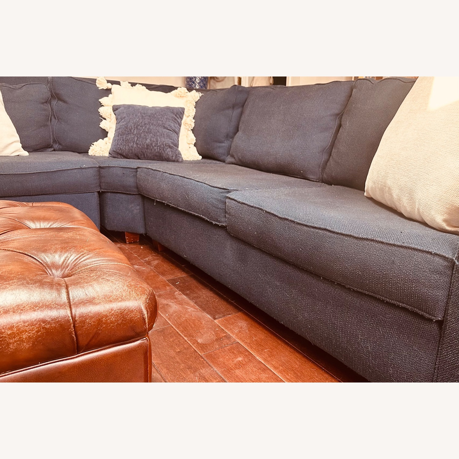 West Elm Blue Sectional - image-5