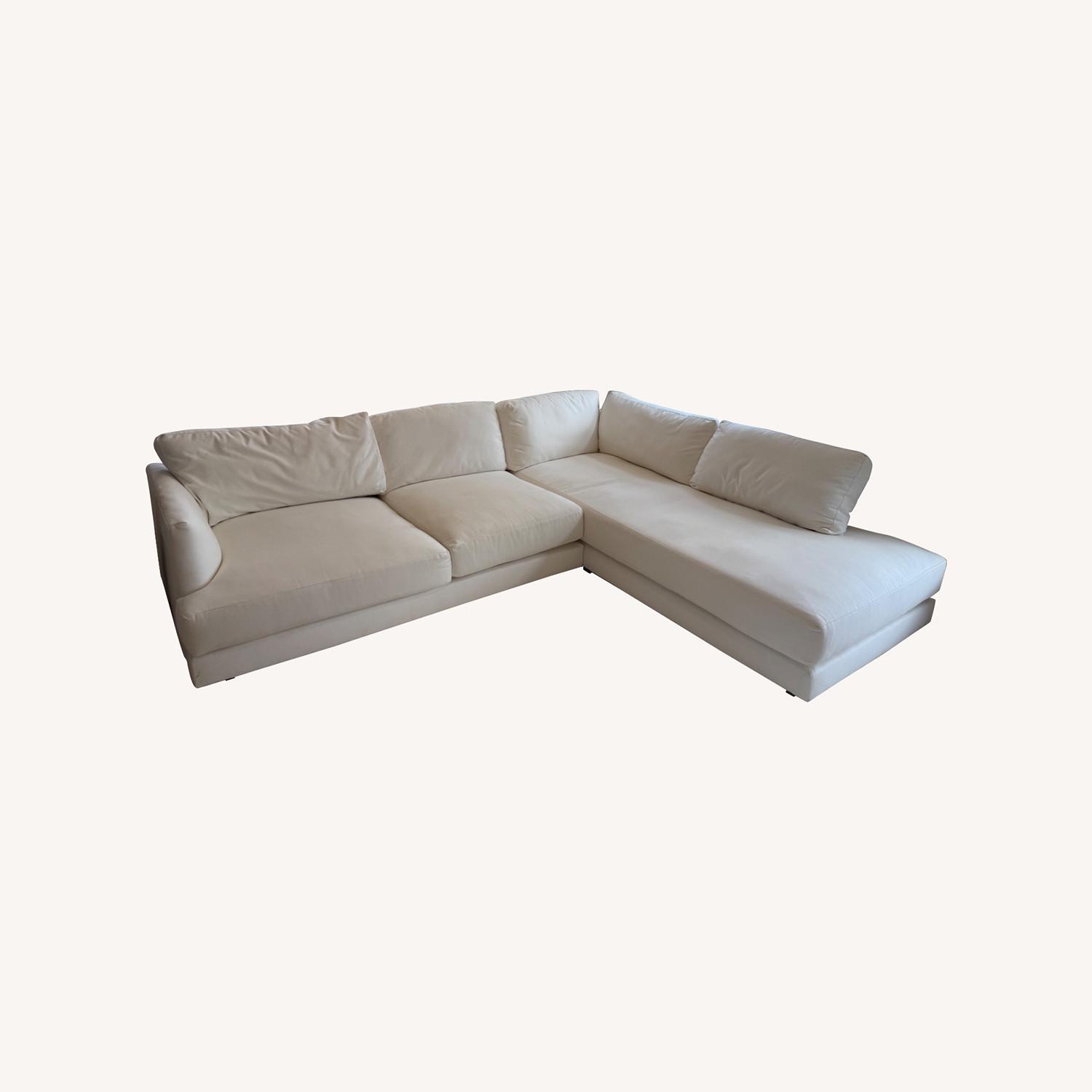 West Elm Stone White Sectional - image-0
