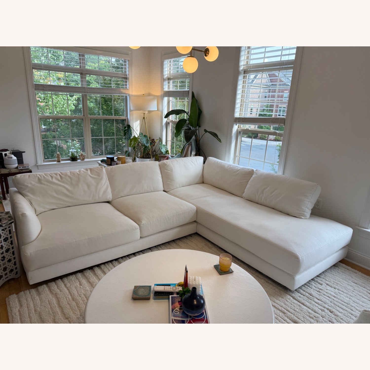 West Elm Stone White Sectional - image-1