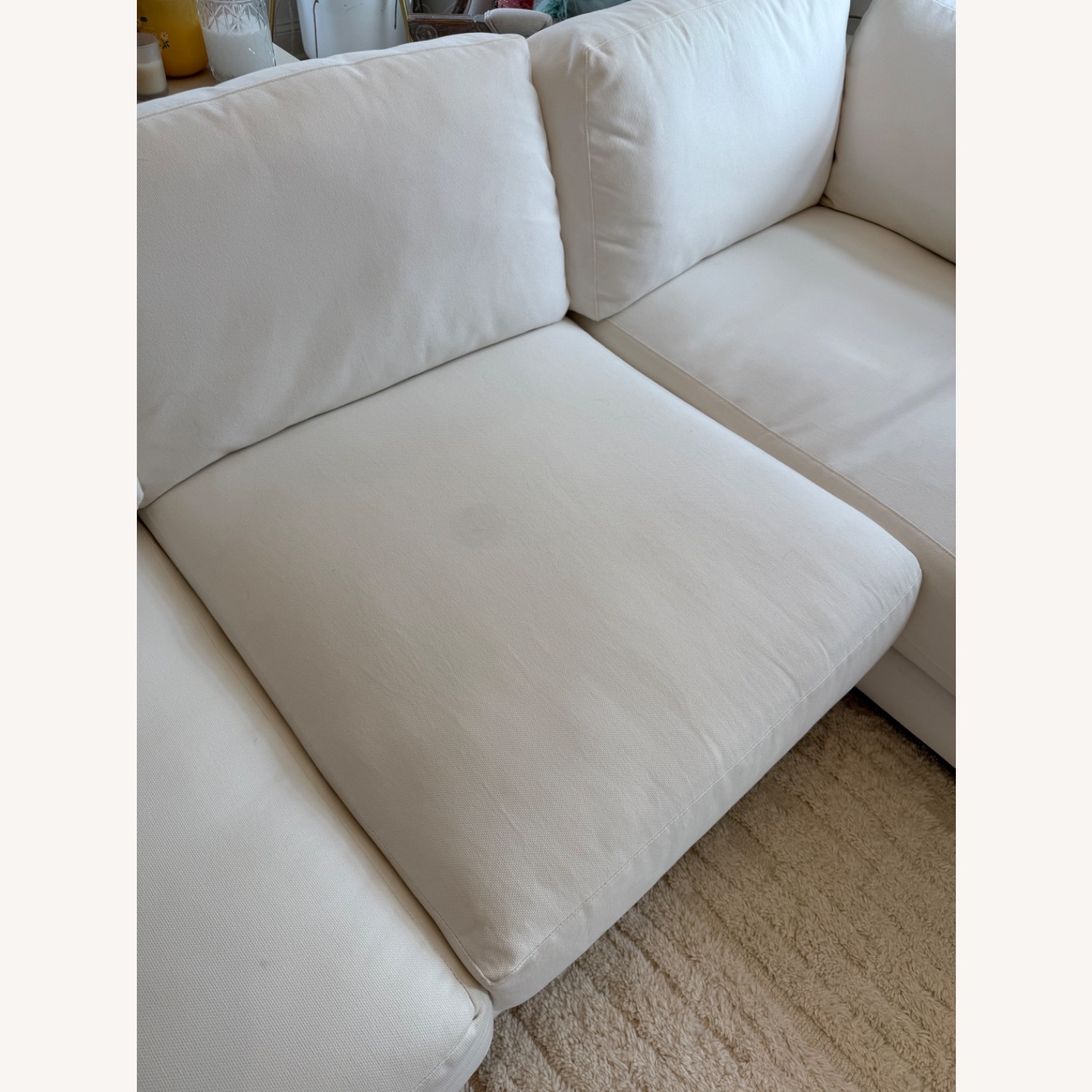West Elm Stone White Sectional - image-4