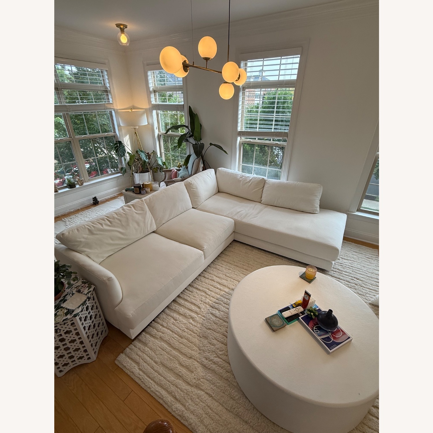 West Elm Stone White Sectional - image-2