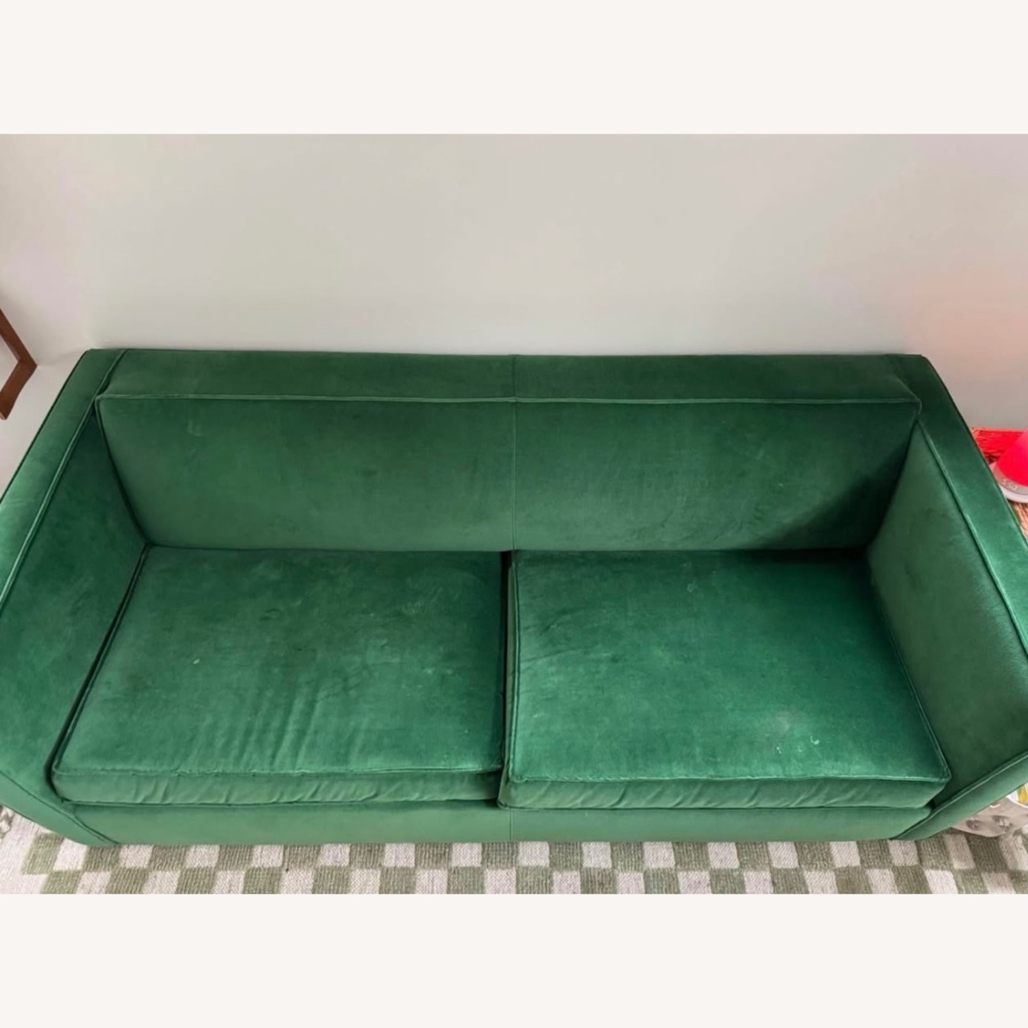 CB2 Club 77” Green Velvet Queen Sleeper Sofa - image-5