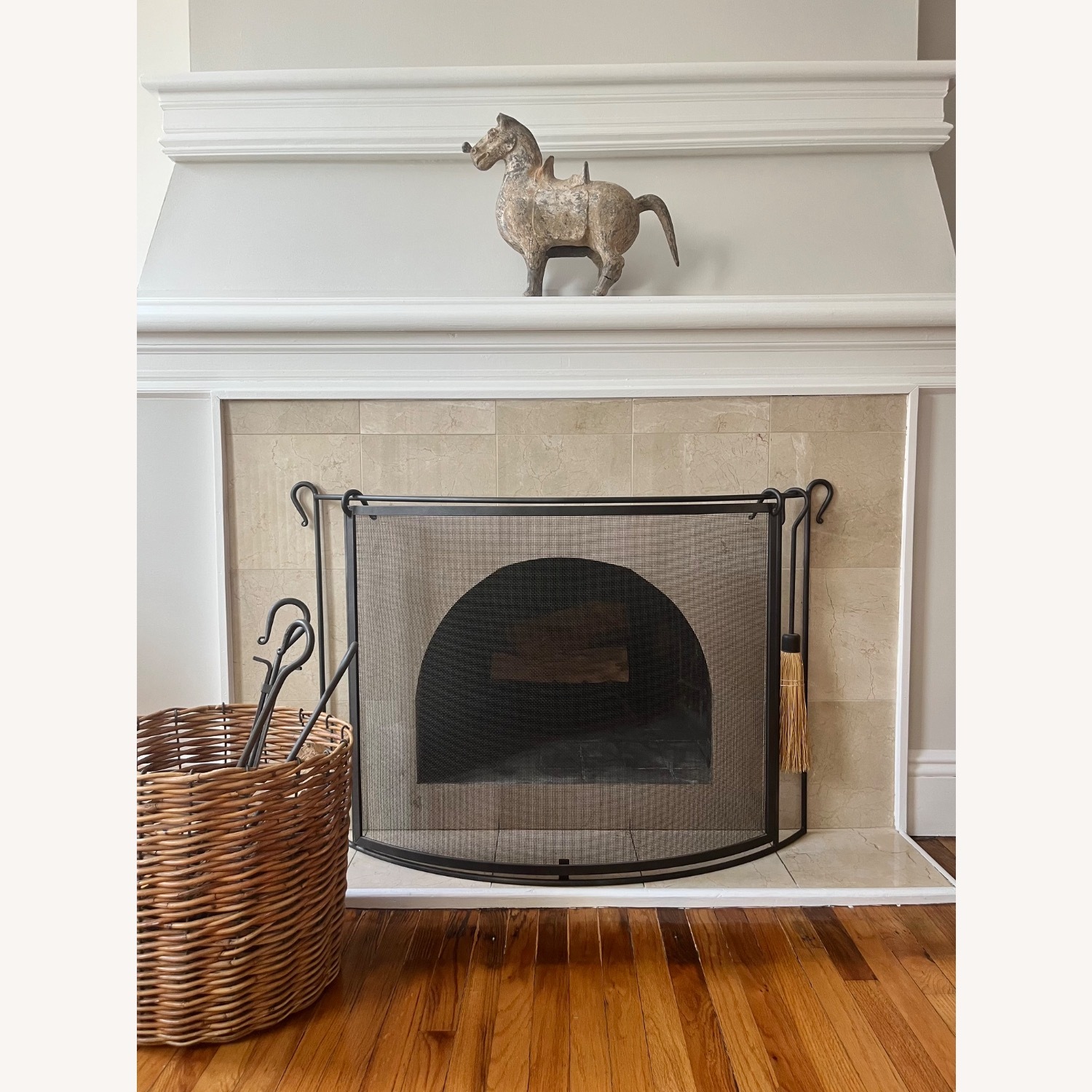 Restoration Hardware Fireplace Screen - image-1