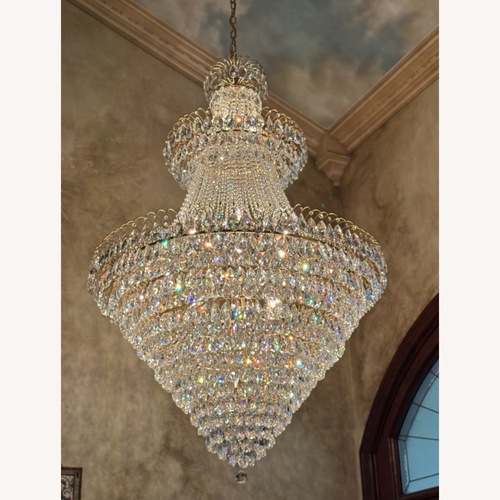 Used Vintage 3 Tier Crystal Chandelier for sale on AptDeco