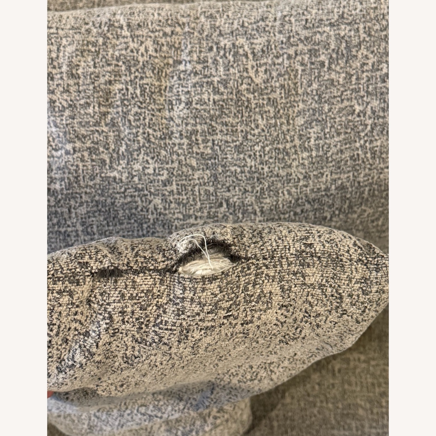 Albany Park Modern Fabric Sofa, Grey, Gold - image-5