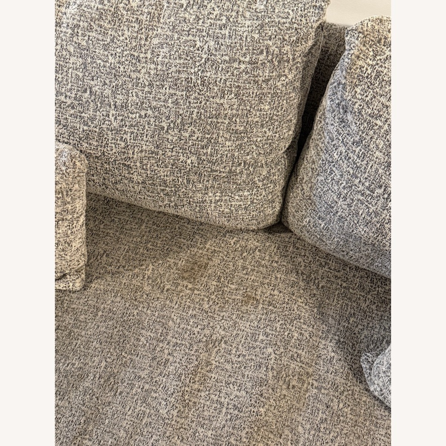 Albany Park Modern Fabric Sofa, Grey, Gold - image-4