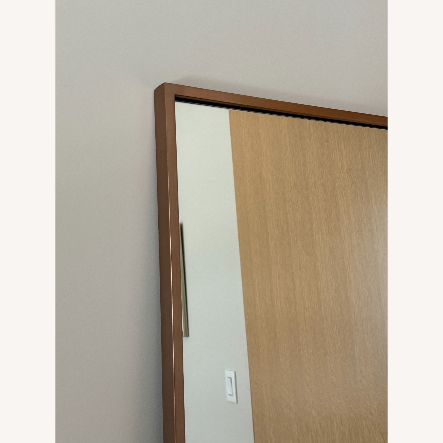 West Elm Rose Gold Floor Mirror - image-6