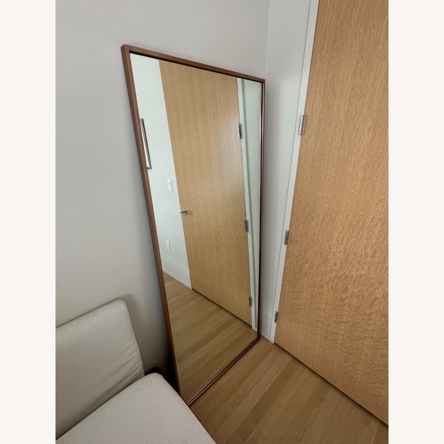 West Elm Rose Gold Floor Mirror - image-3