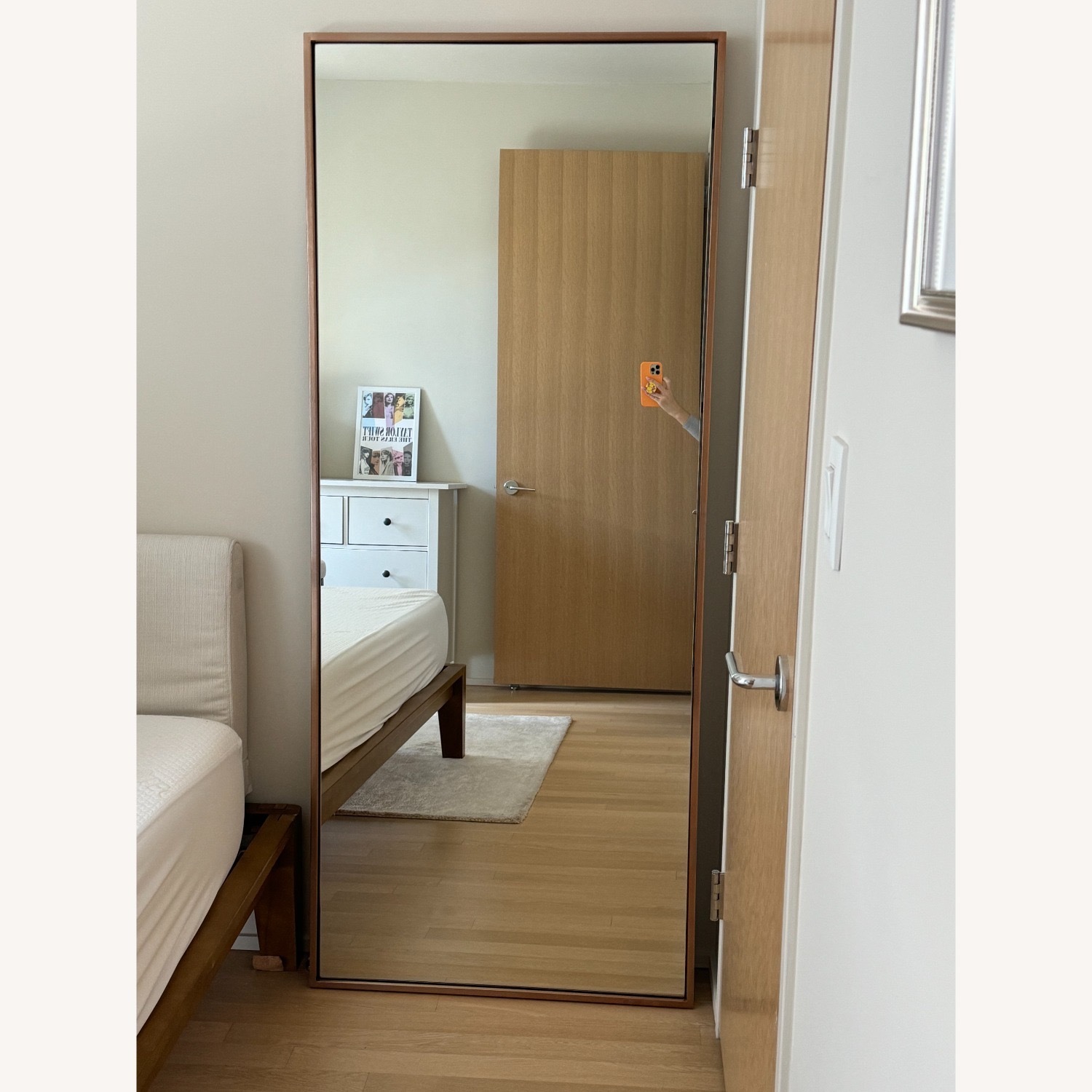 West Elm Rose Gold Floor Mirror - image-2