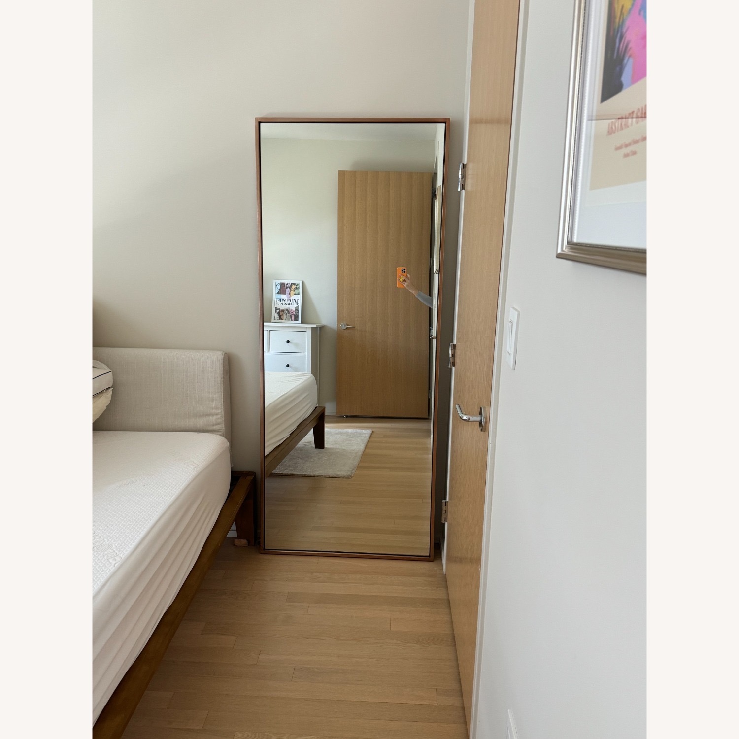 West Elm Rose Gold Floor Mirror - image-4