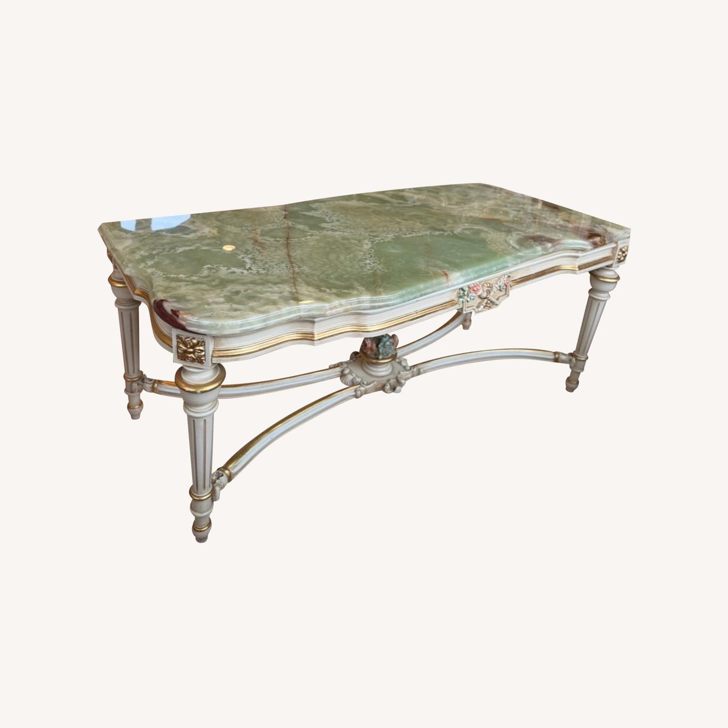 Vintage 3p Italian Louis XV Coffee End Table Set - image-0