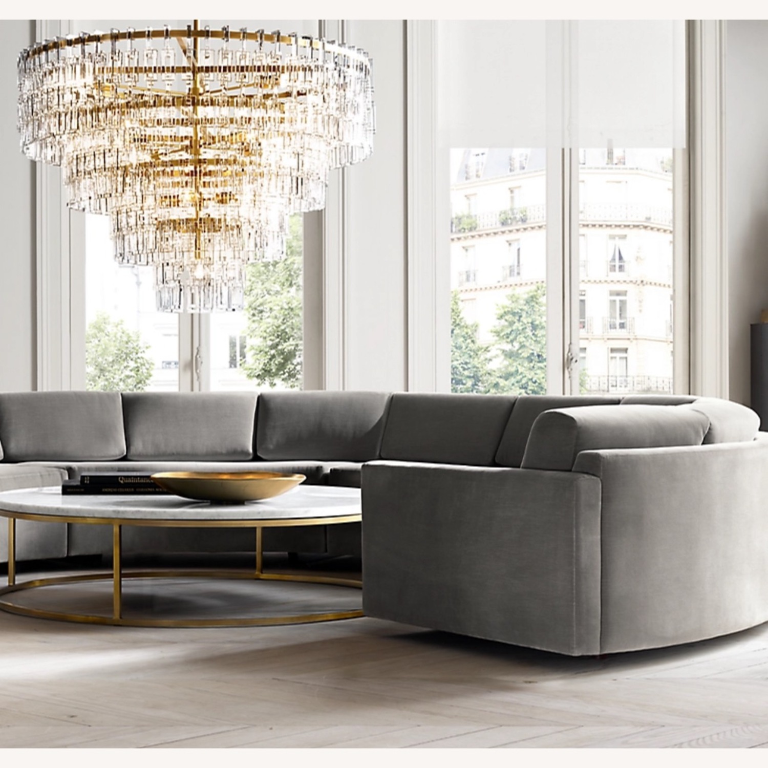 Restoration Hardware Semicircle Sofa - image-1