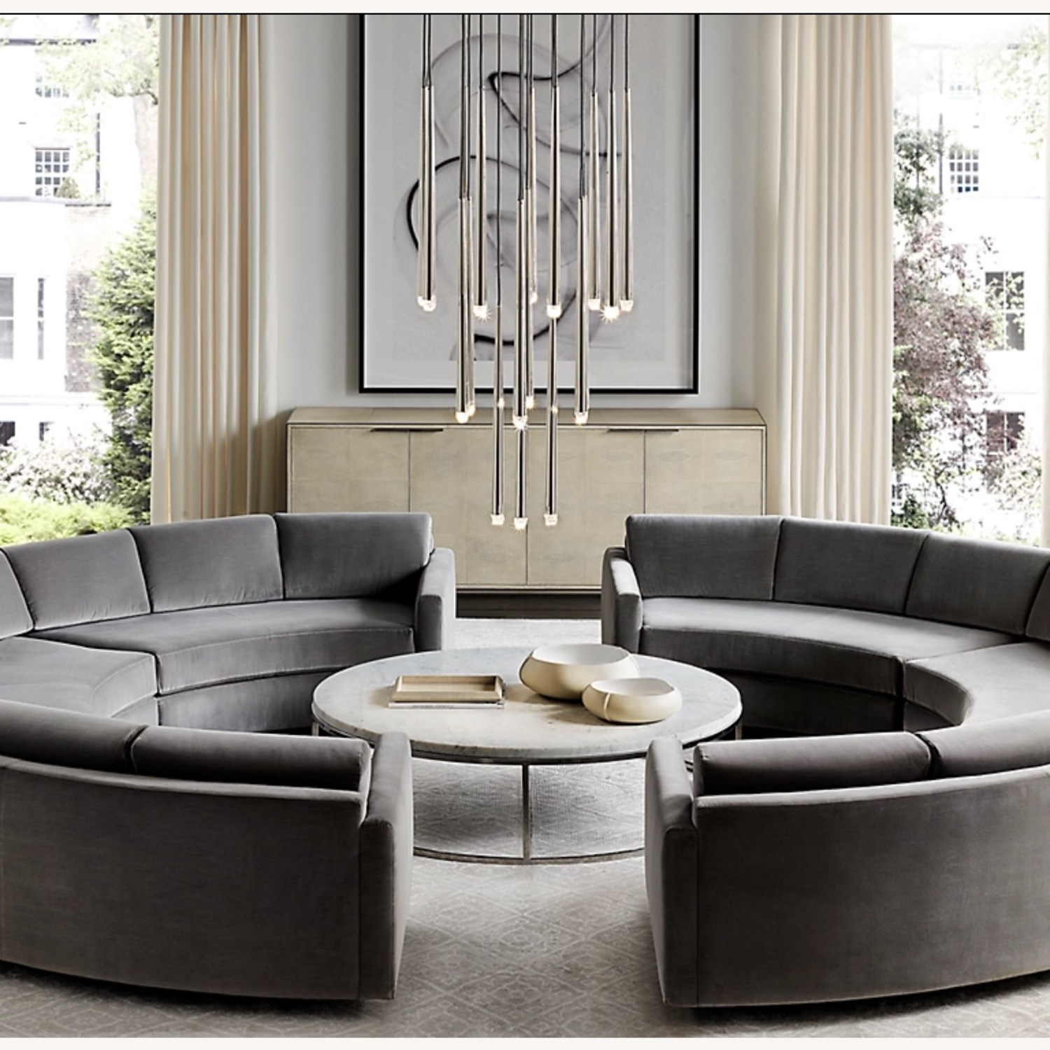 Restoration Hardware Semicircle Sofa - image-2