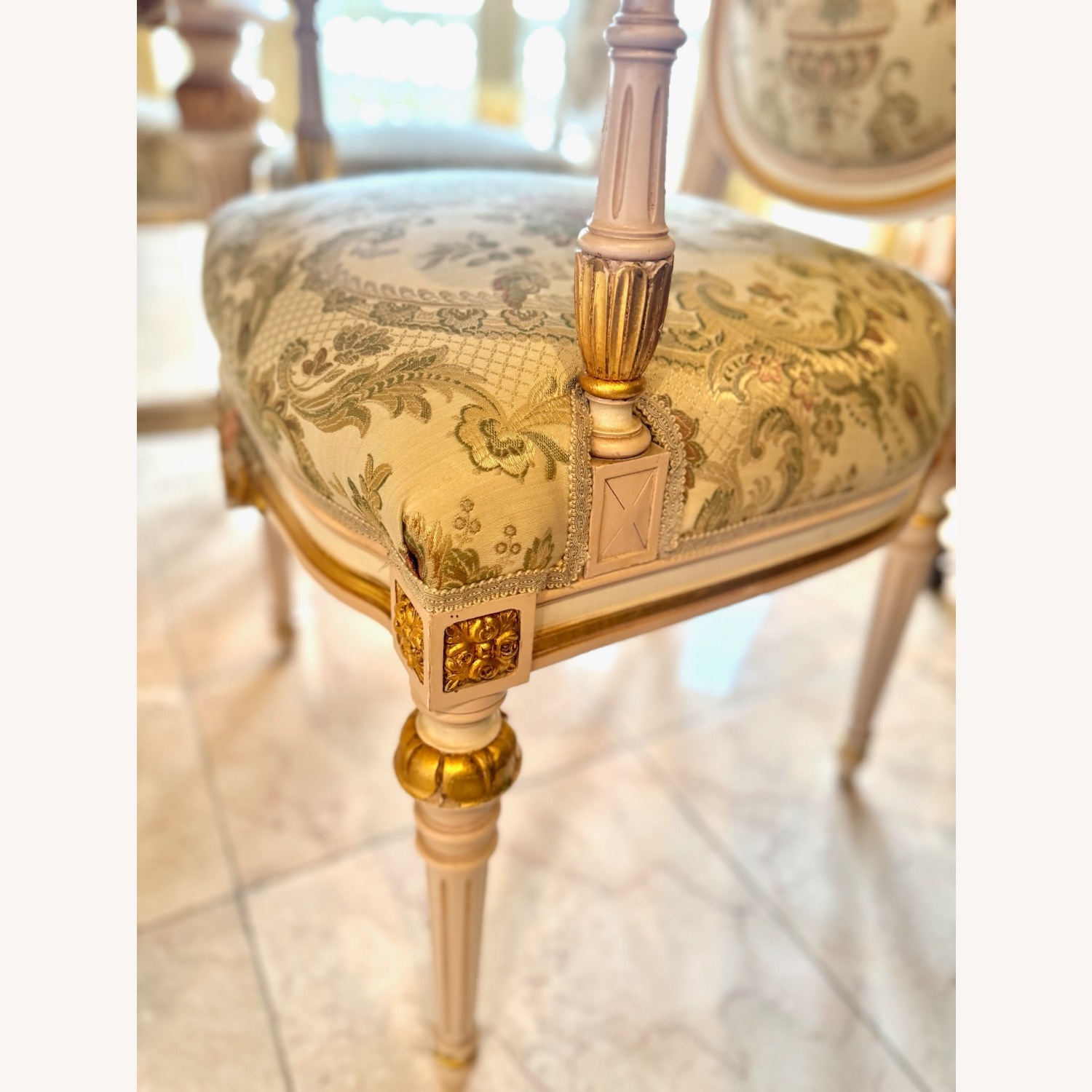 Vintage 11p Italian Rococo Dining Table Set  - image-13