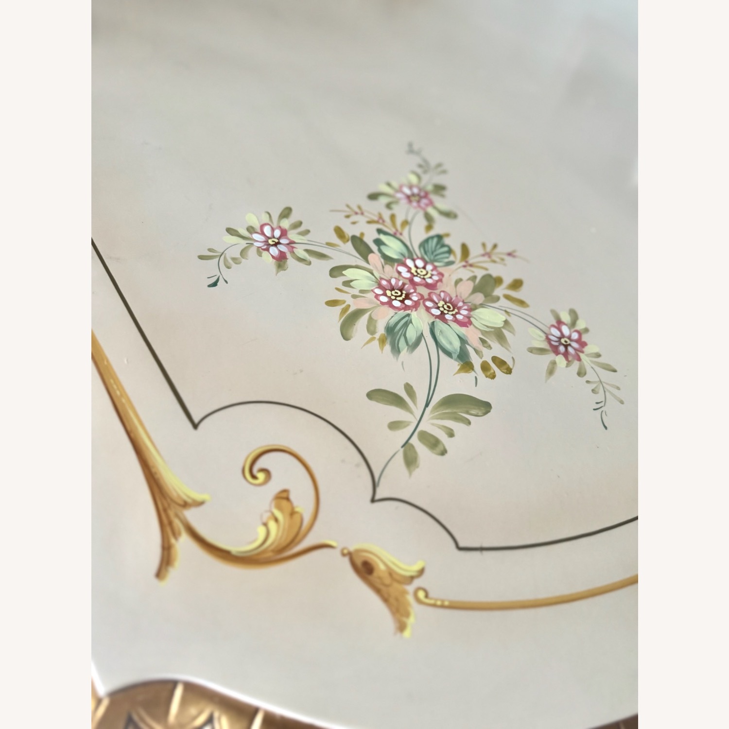 Vintage 11p Italian Rococo Dining Table Set  - image-11