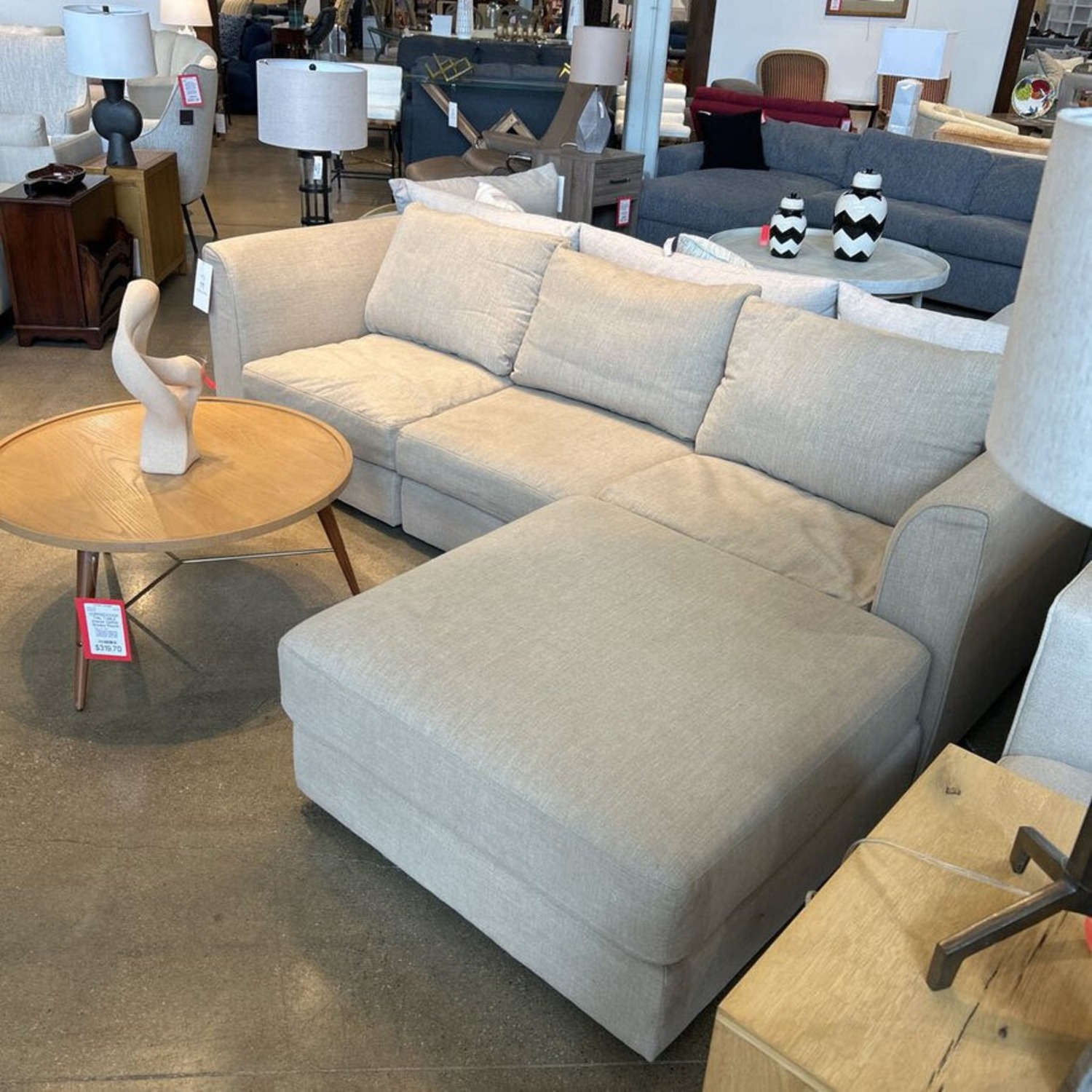 Interior Define Beckham Modular 4-Piece Sofa Marble - image-2