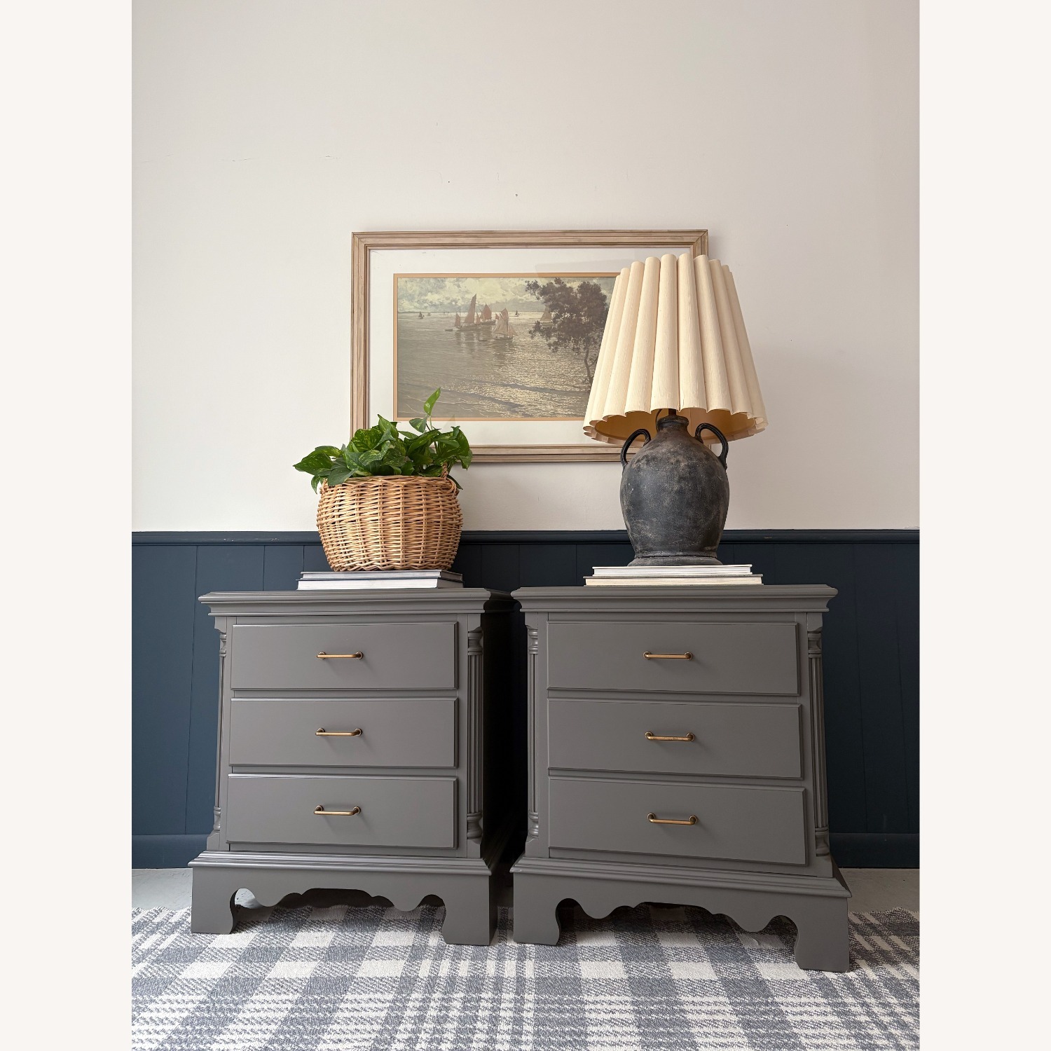 Urbane Bronze Nightstands Painted and Refinished - image-1