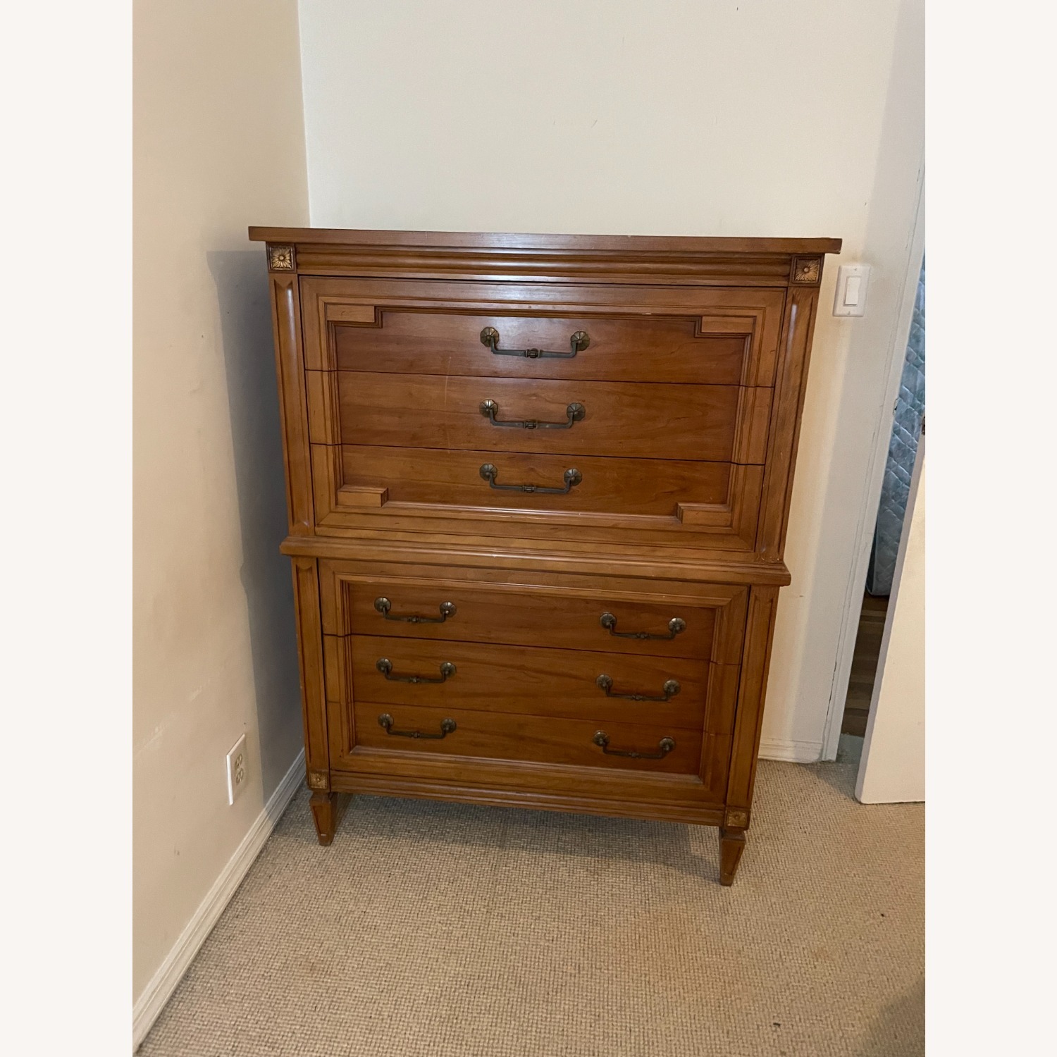 Vintage Thomasville High Boy Chest with 6 Drawers - image-1