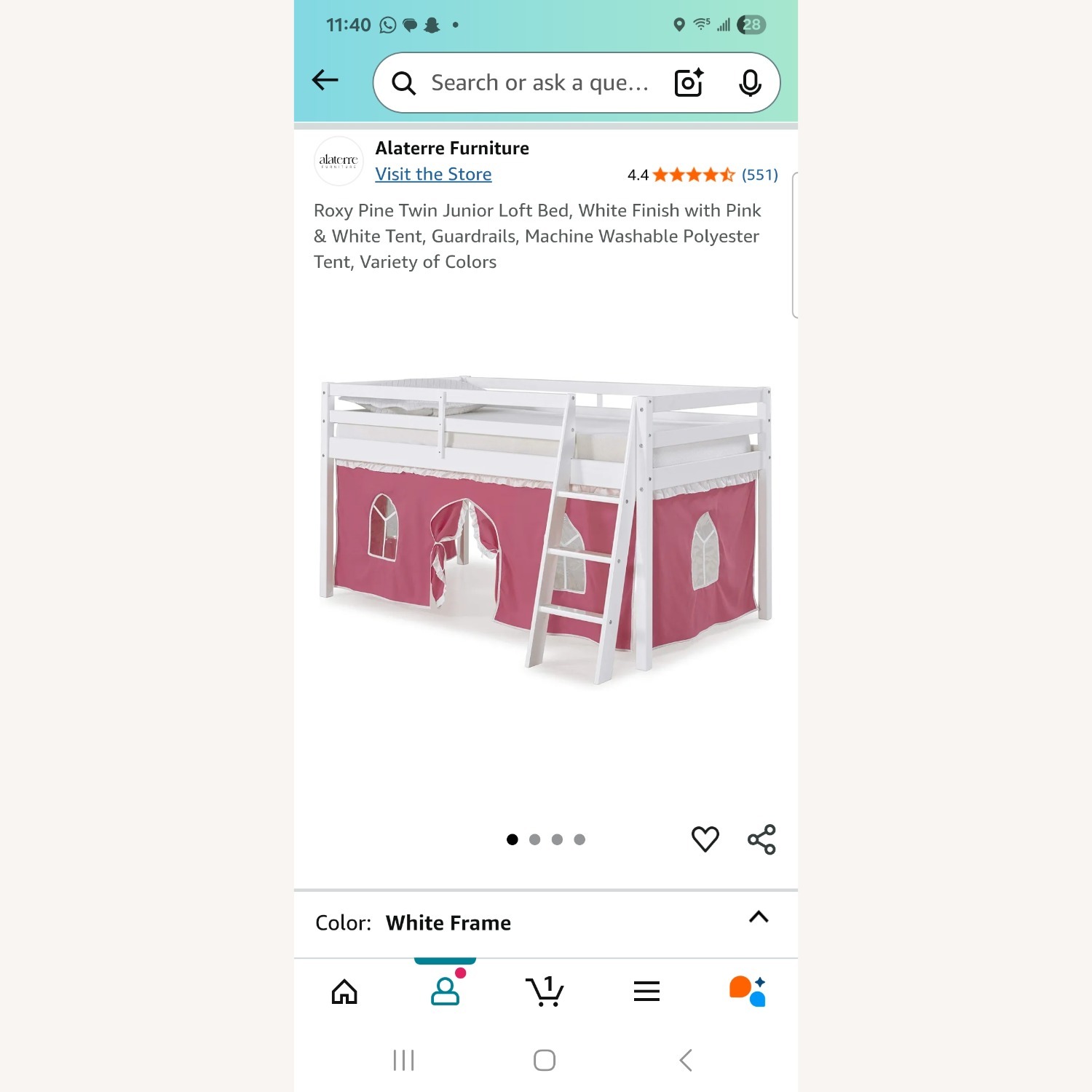 Amazon Twin Loft Bed - image-3