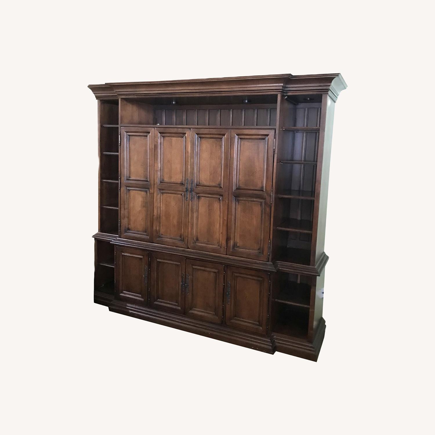 Solid Wood Entertainment Center - image-0