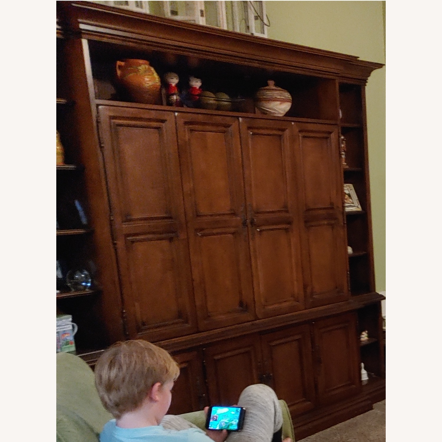 Solid Wood Entertainment Center - image-4