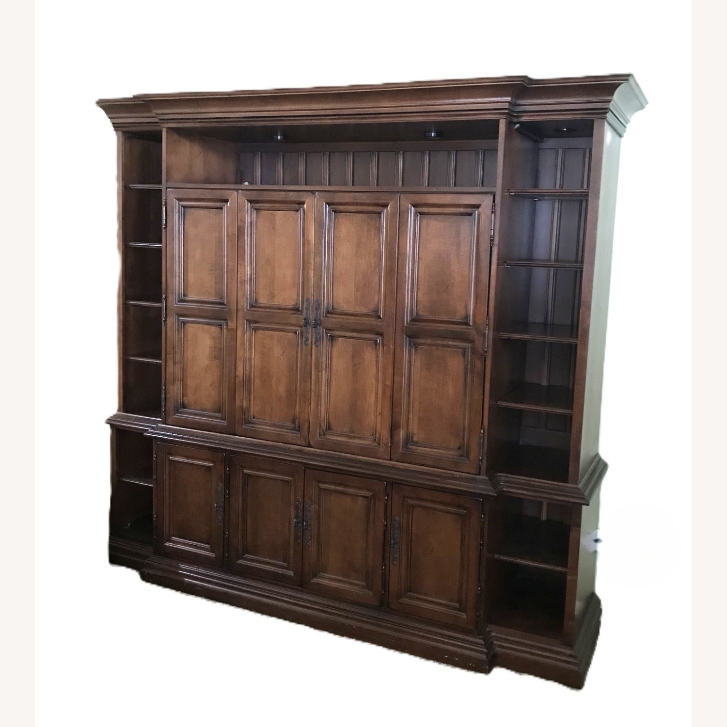 Solid Wood Entertainment Center - image-1