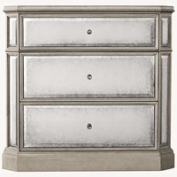 RH 1930s French Mirrored Nightstand (Set of 2)