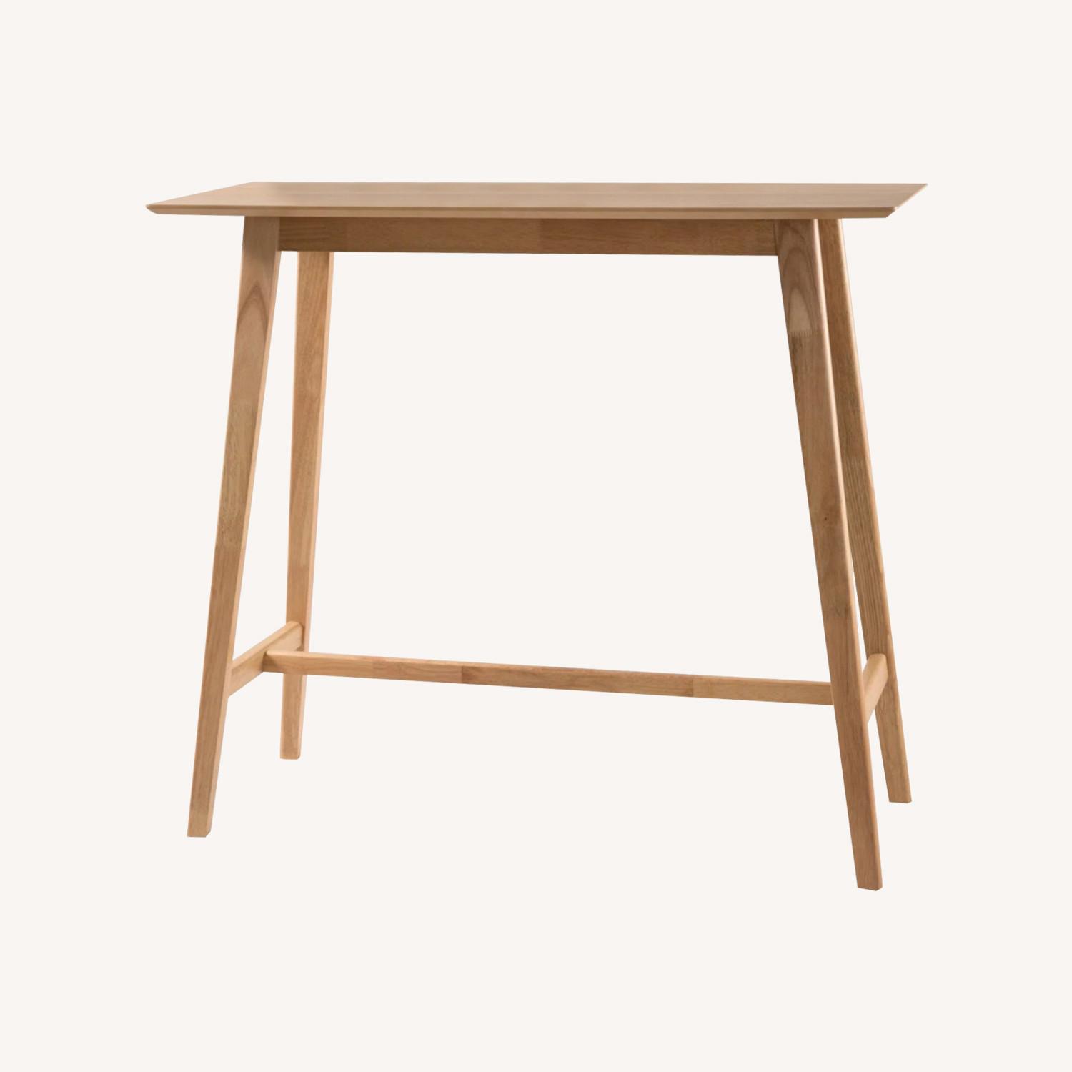 Wooden Bar Table and High Stools - image-0