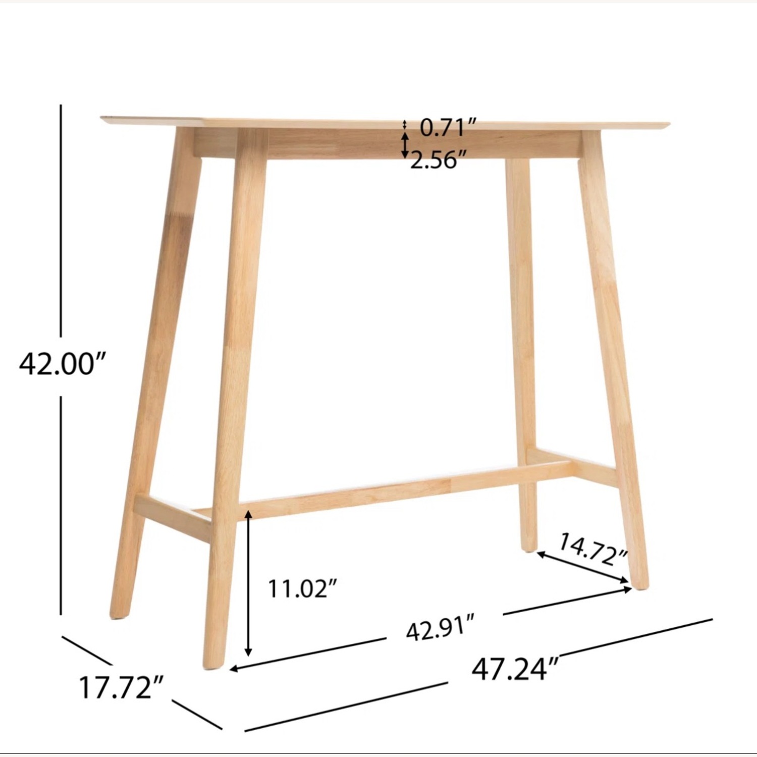 Wooden Bar Table and High Stools - image-4