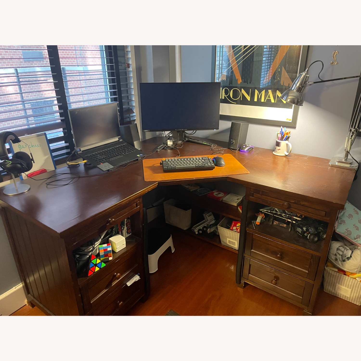 Pottery Barn Teen Beadboard Smart™ Corner Desk (82") - image-1