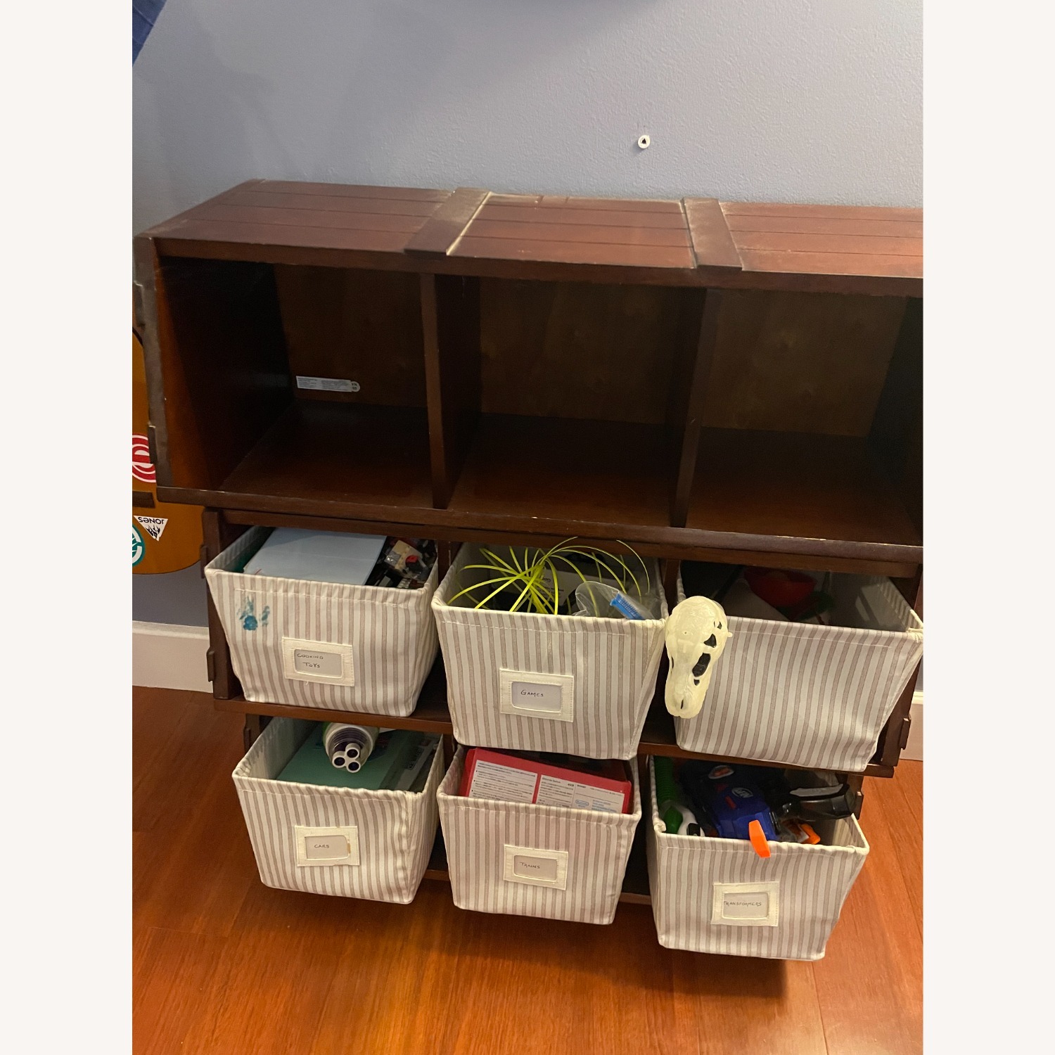 Pottery Barn Kids Toy Storage Unit Dark Brown - image-1