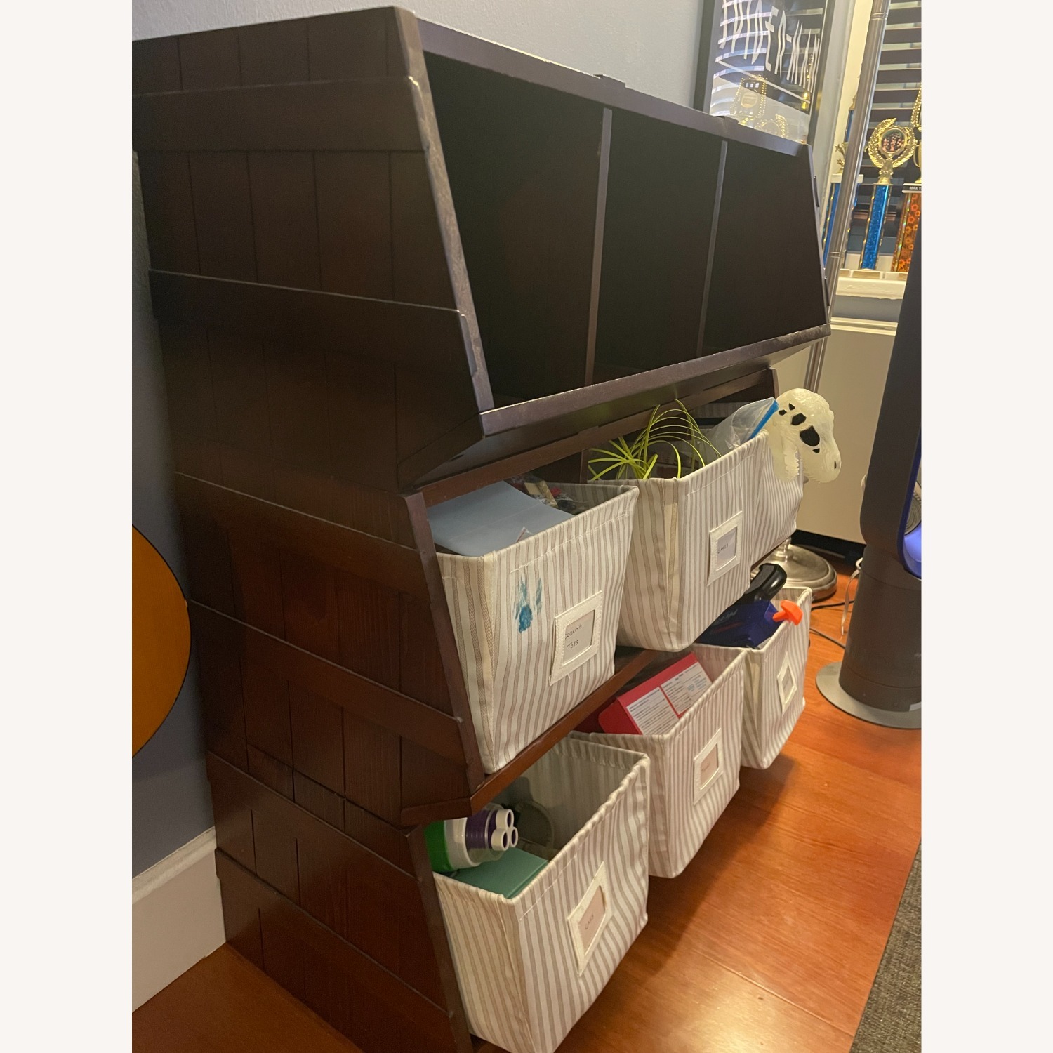 Pottery Barn Kids Toy Storage Unit Dark Brown - image-2