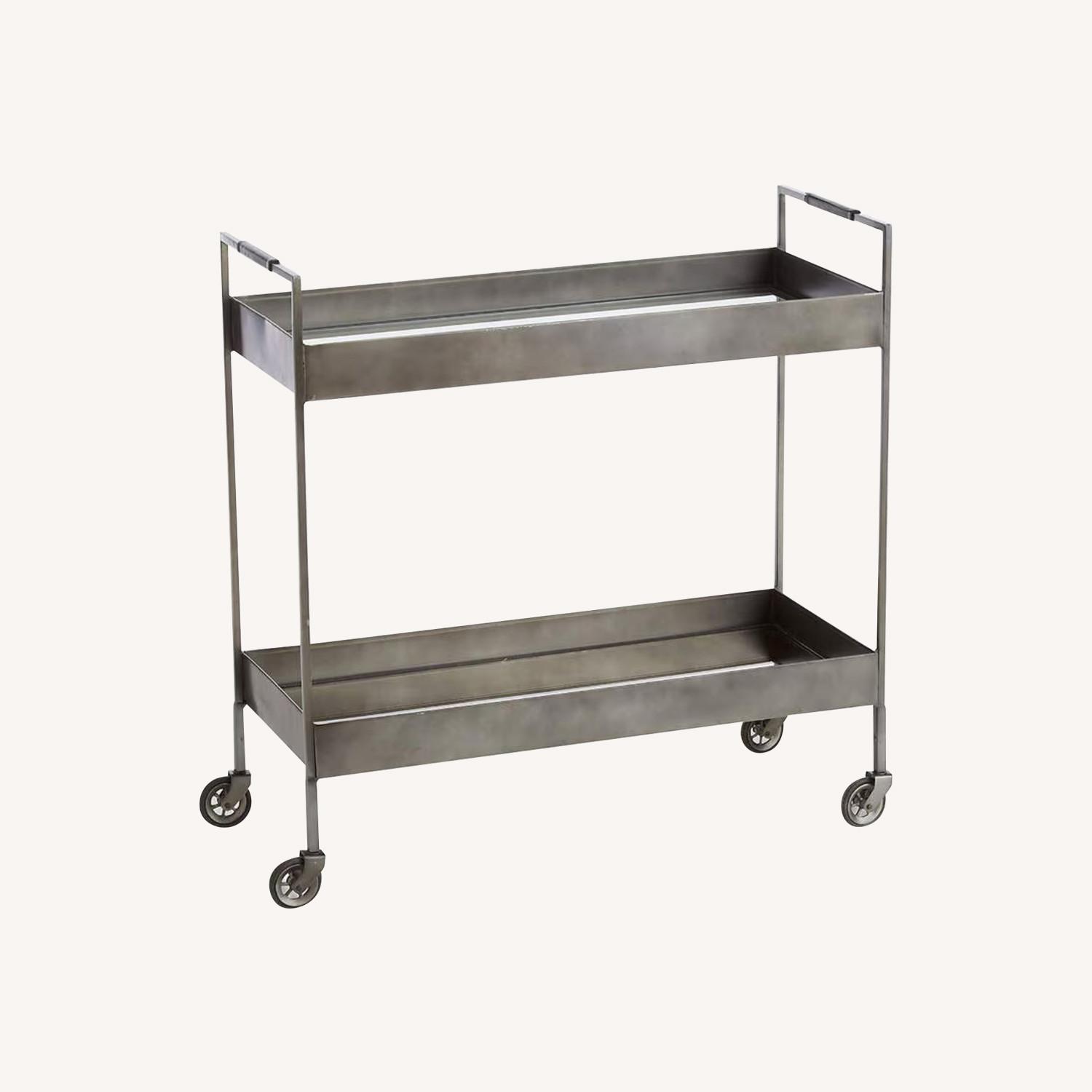 Crate & Barrel Libations Carbon Bar Cart - image-0